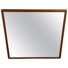 Miroir mural en bois de teck de style danois du milieu du siècle dernier