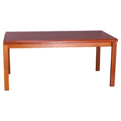 Mid Century Danish Modern Teakwood Draw Top Dining Room Table 
Two Leaves c1960