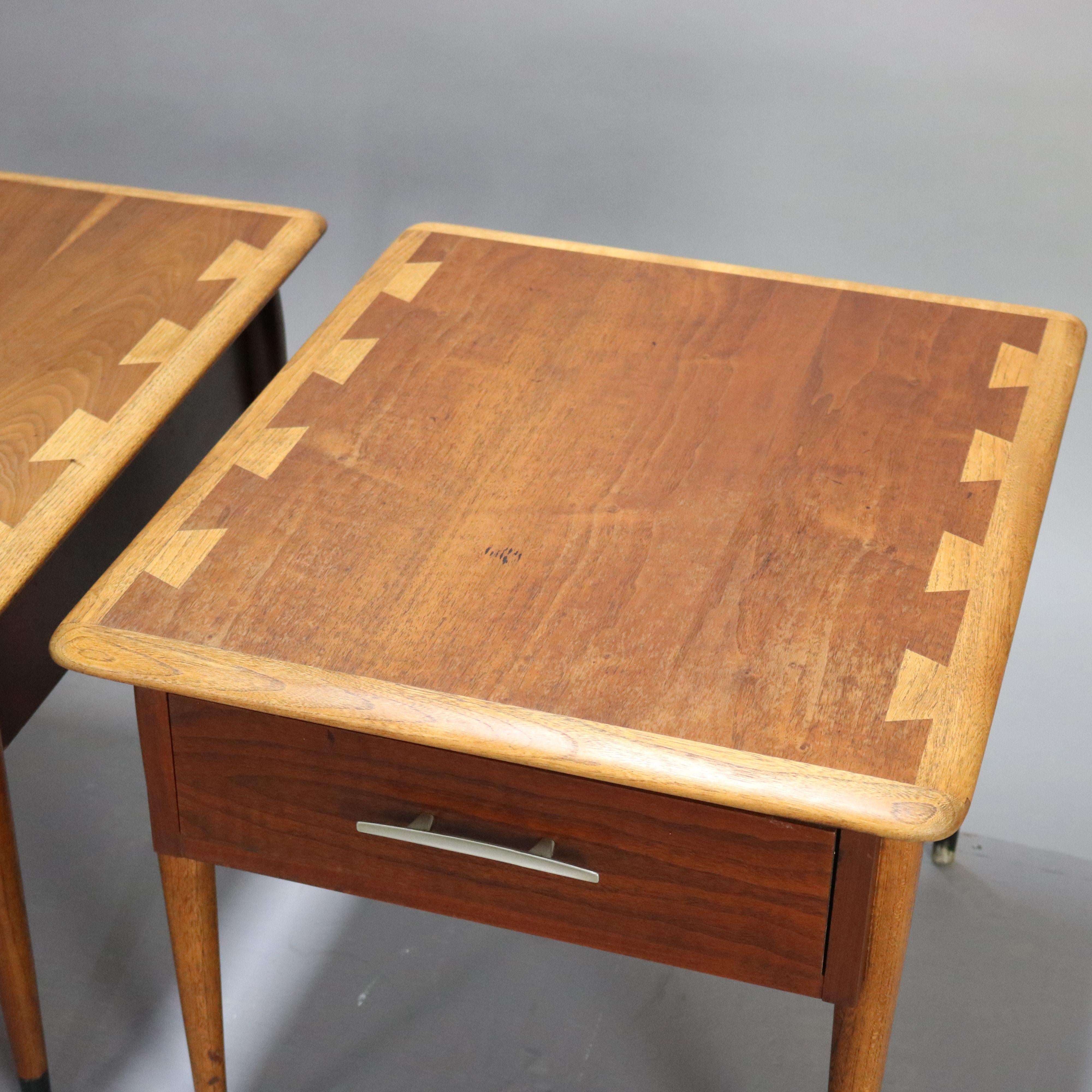 Mid-Century Modern Midcentury Danish Modern Three-Piece Ash & Walnut Coffee End Table Set, 20th C
