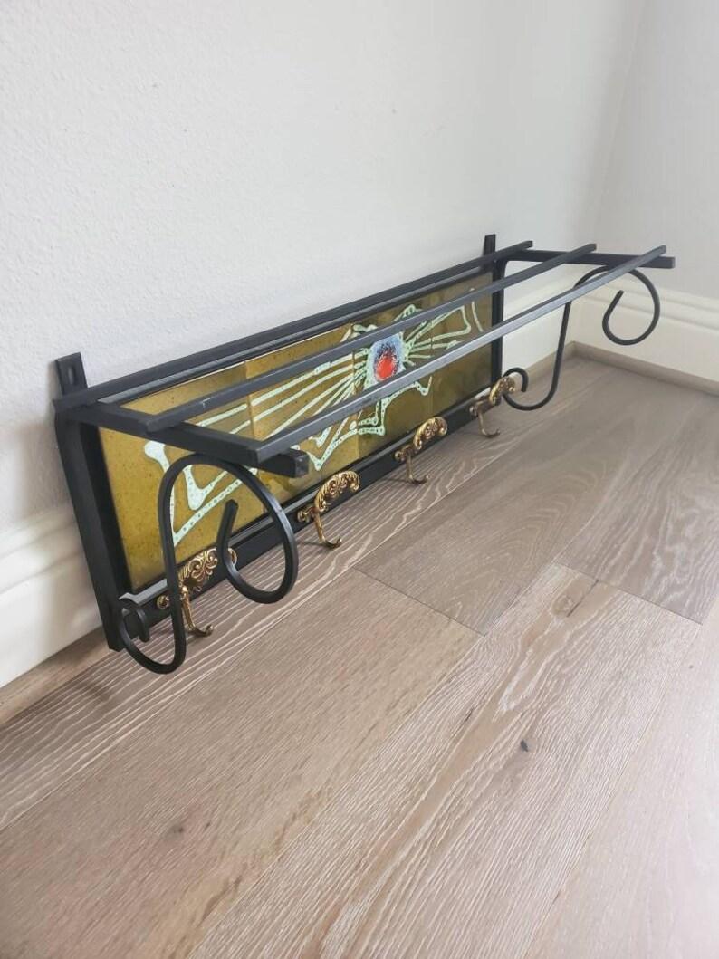 Mid-Century Danish Modern Tile Wall Shelf In Good Condition For Sale In Forney, TX