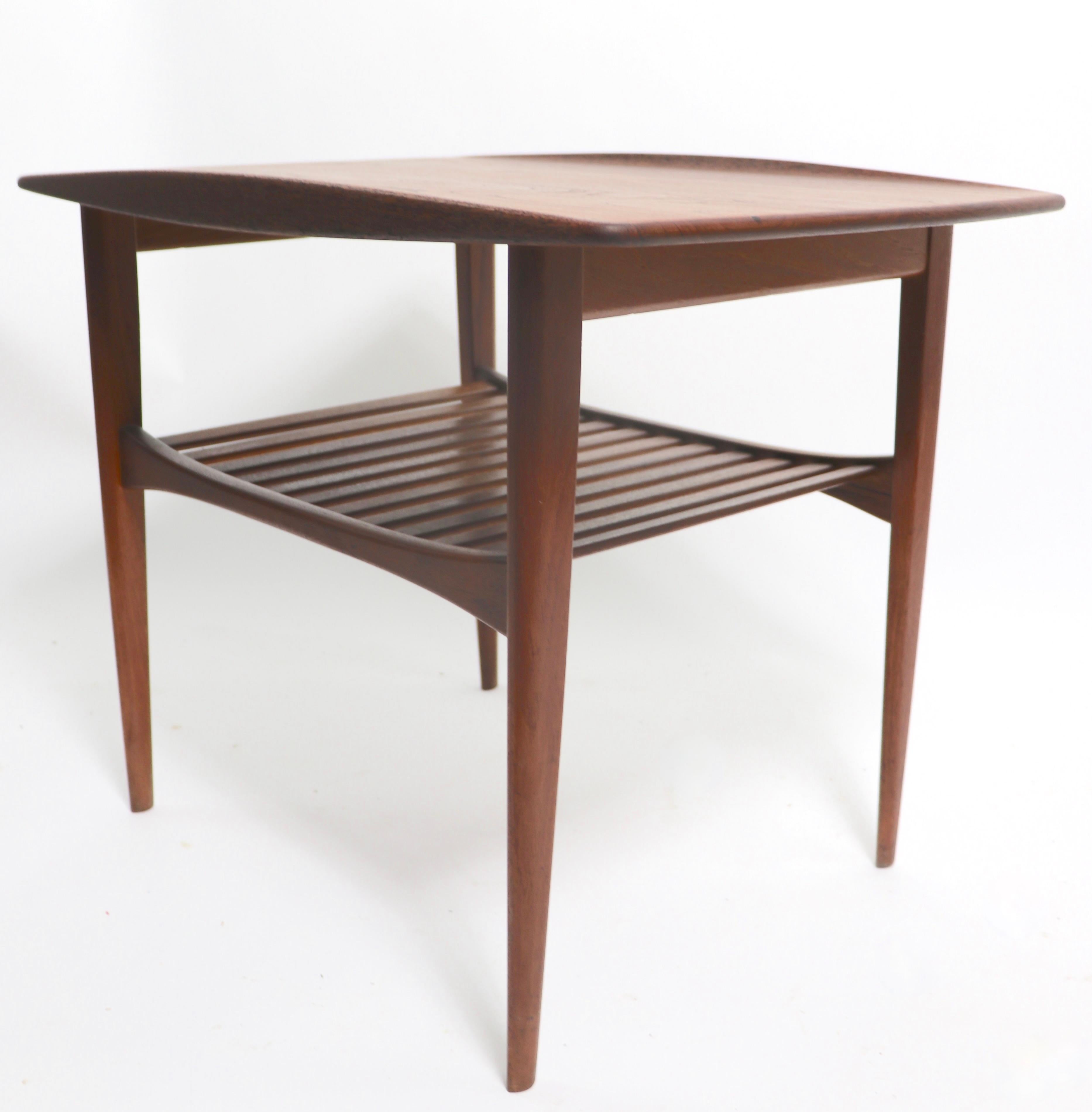 Teak Mid Century Danish Modern Tove, Larsen Side Table