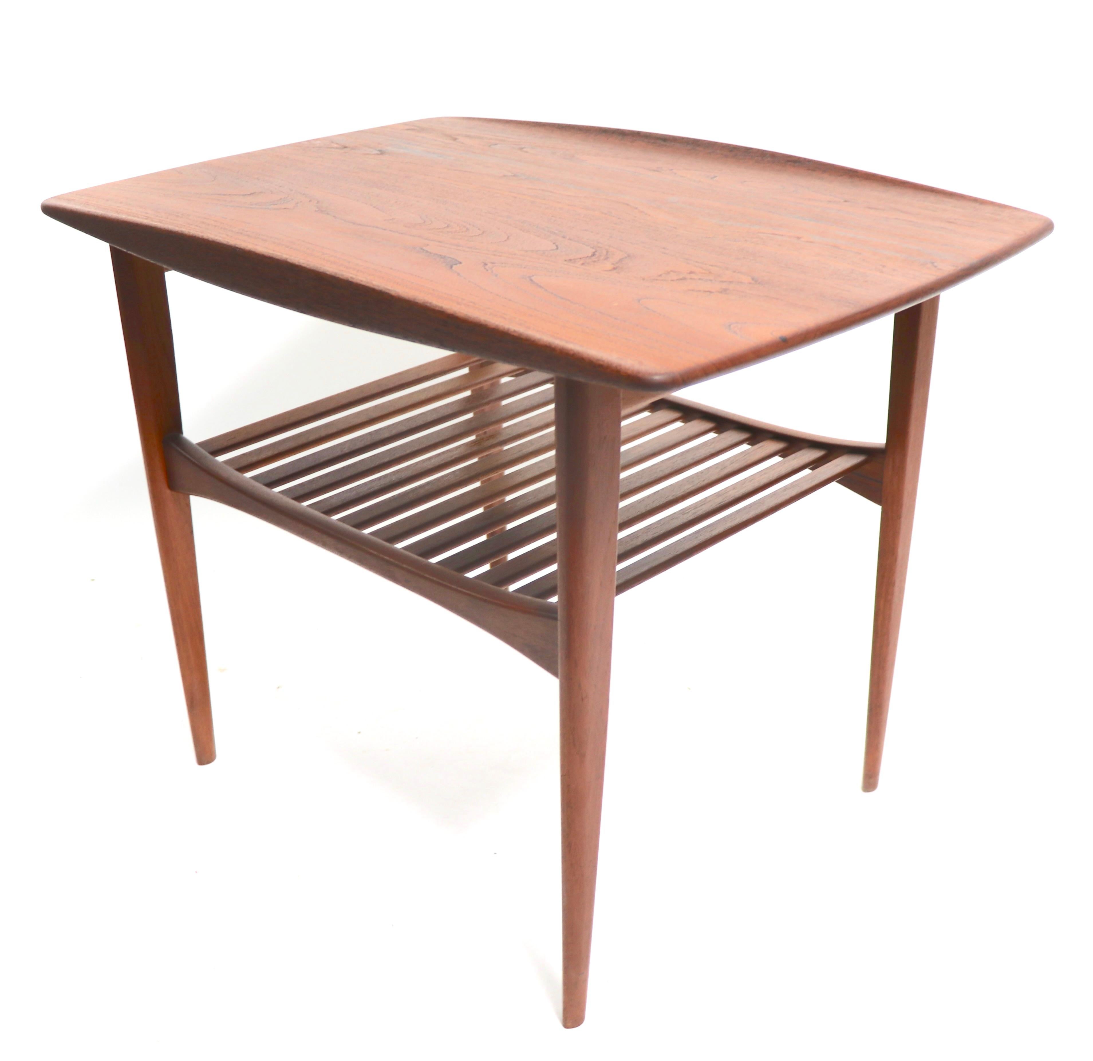 Mid Century Danish Modern Tove, Larsen Side Table 1