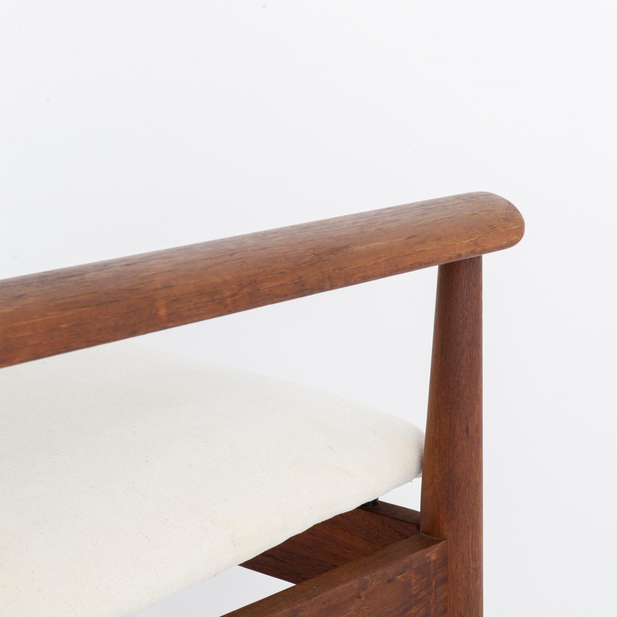 Fabric Midcentury Danish Modern Upholstered Armchair