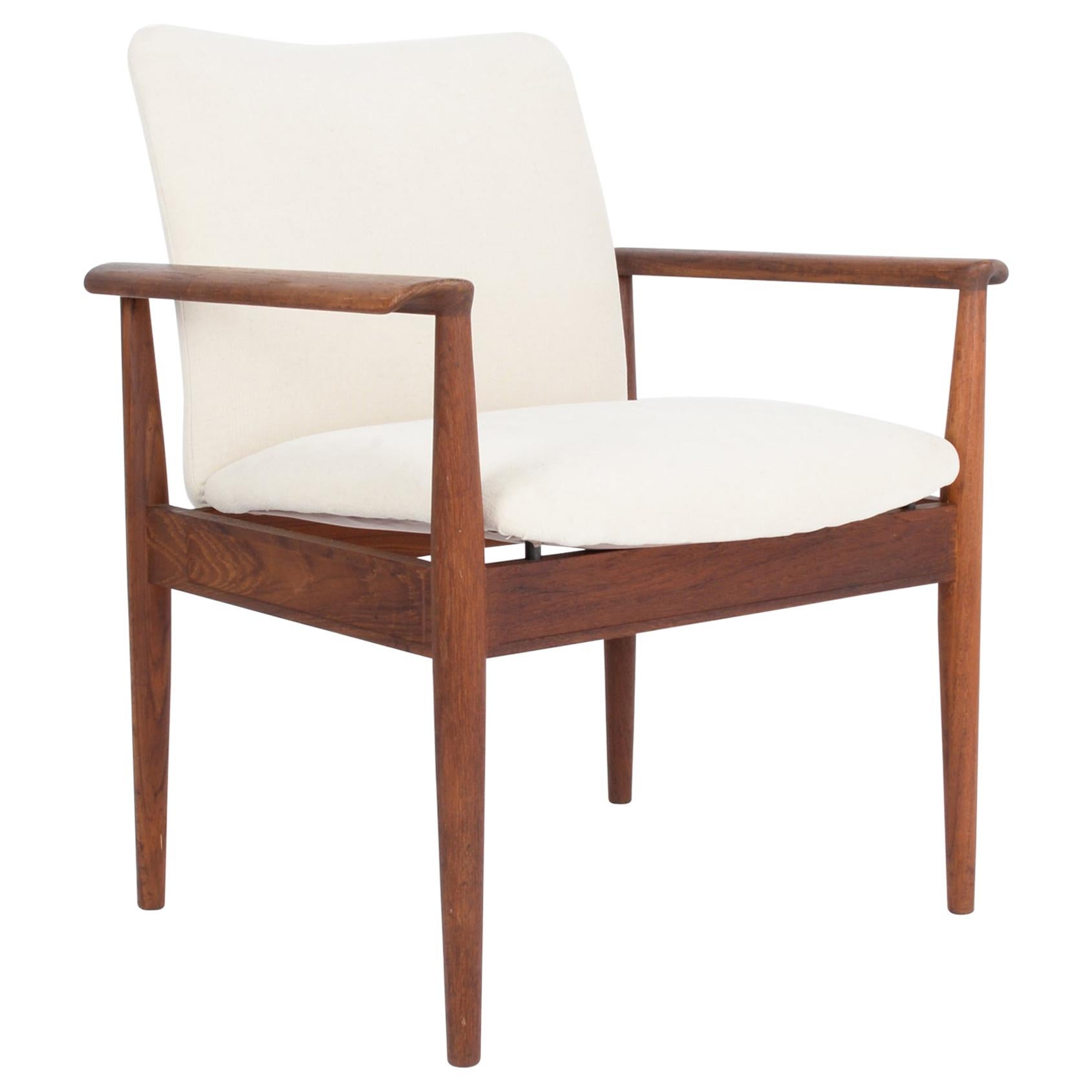 MidCentury Modern Floral Chintz fully upholstered Armchair, Jacobean, Colourful at 1stDibs