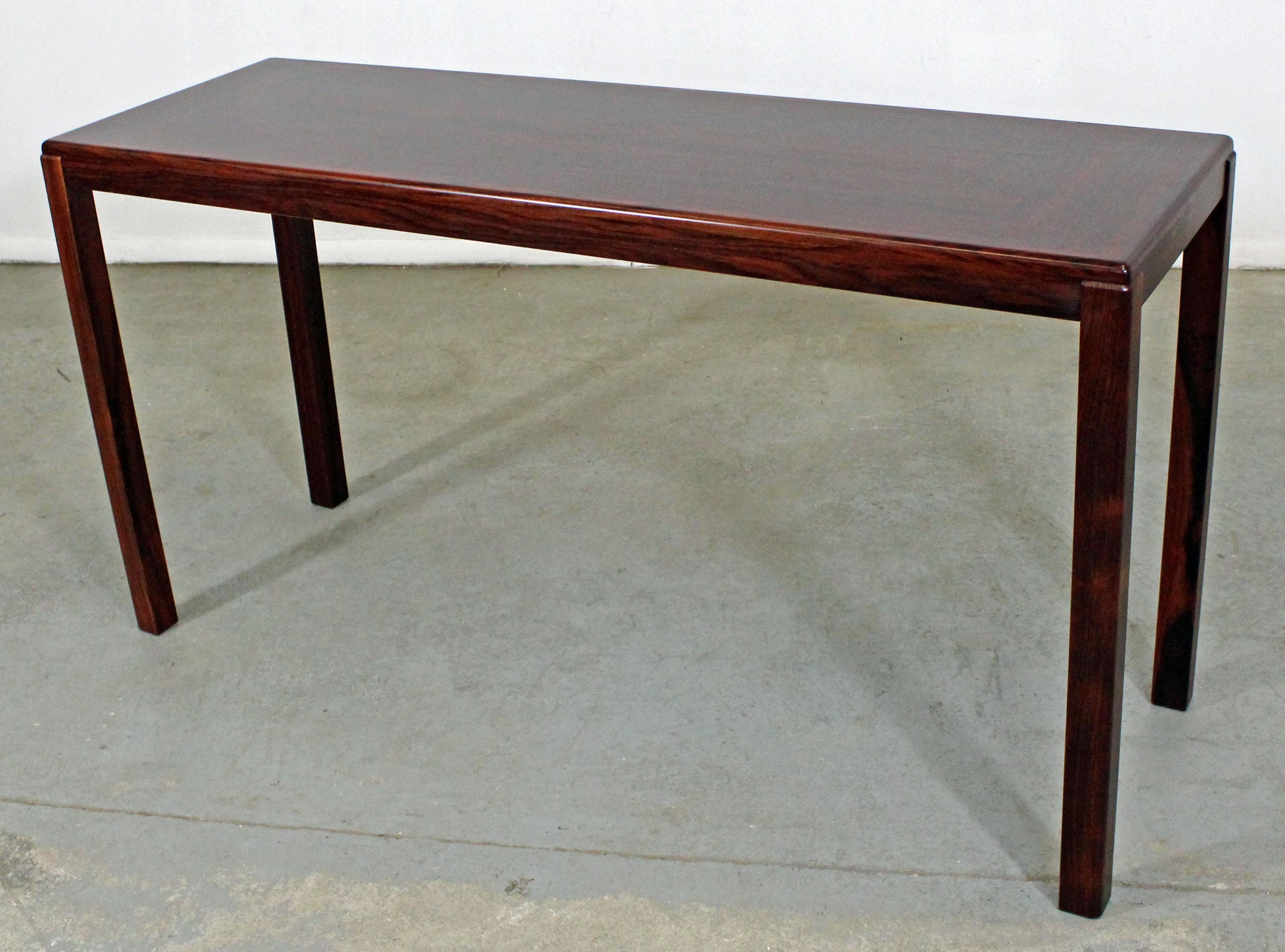 Scandinavian Modern Midcentury Danish Modern Vejle Stole Parquet Top Rosewood Console Table