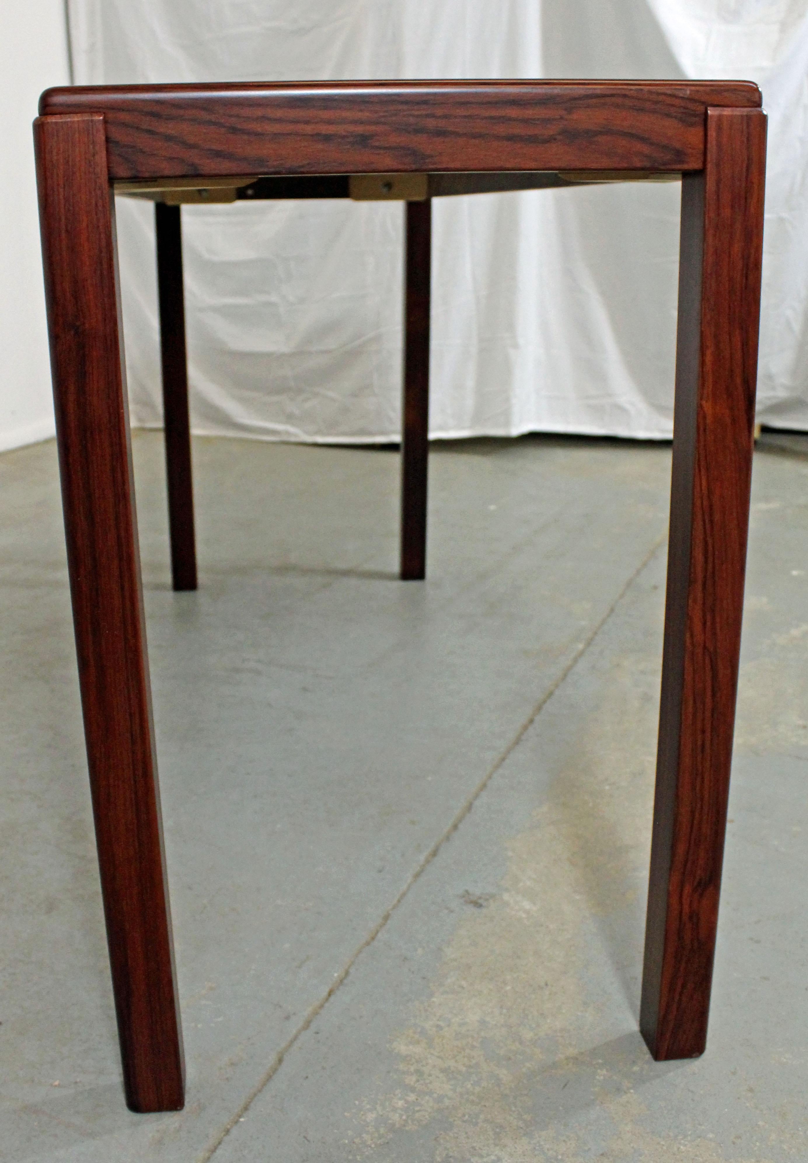 20th Century Midcentury Danish Modern Vejle Stole Parquet Top Rosewood Console Table