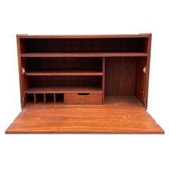 Mid-Century Danish Modern Wall Mounted Desk