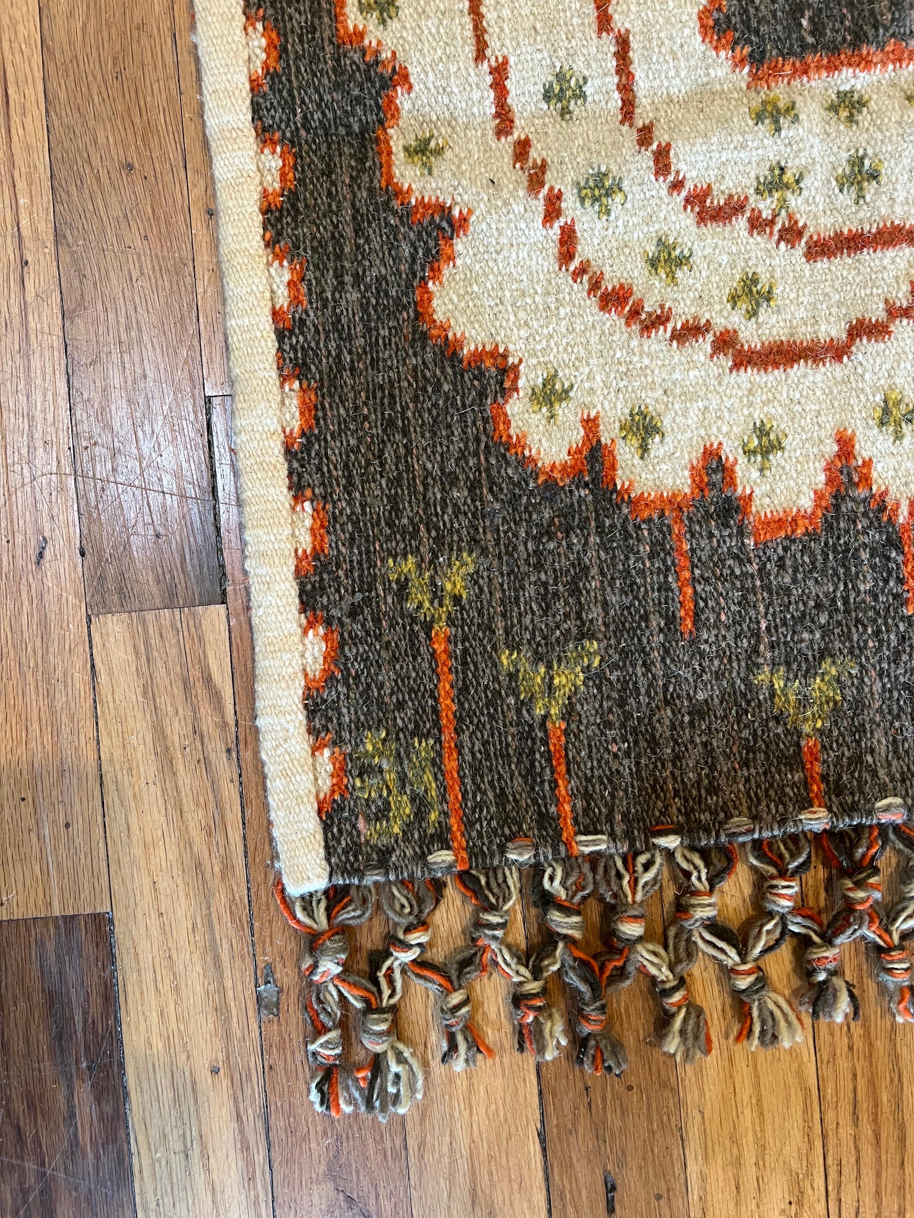 Mid Century Danish Modern Wall Tapestry by Eva Nemeth Wool In Excellent Condition In San Diego, CA