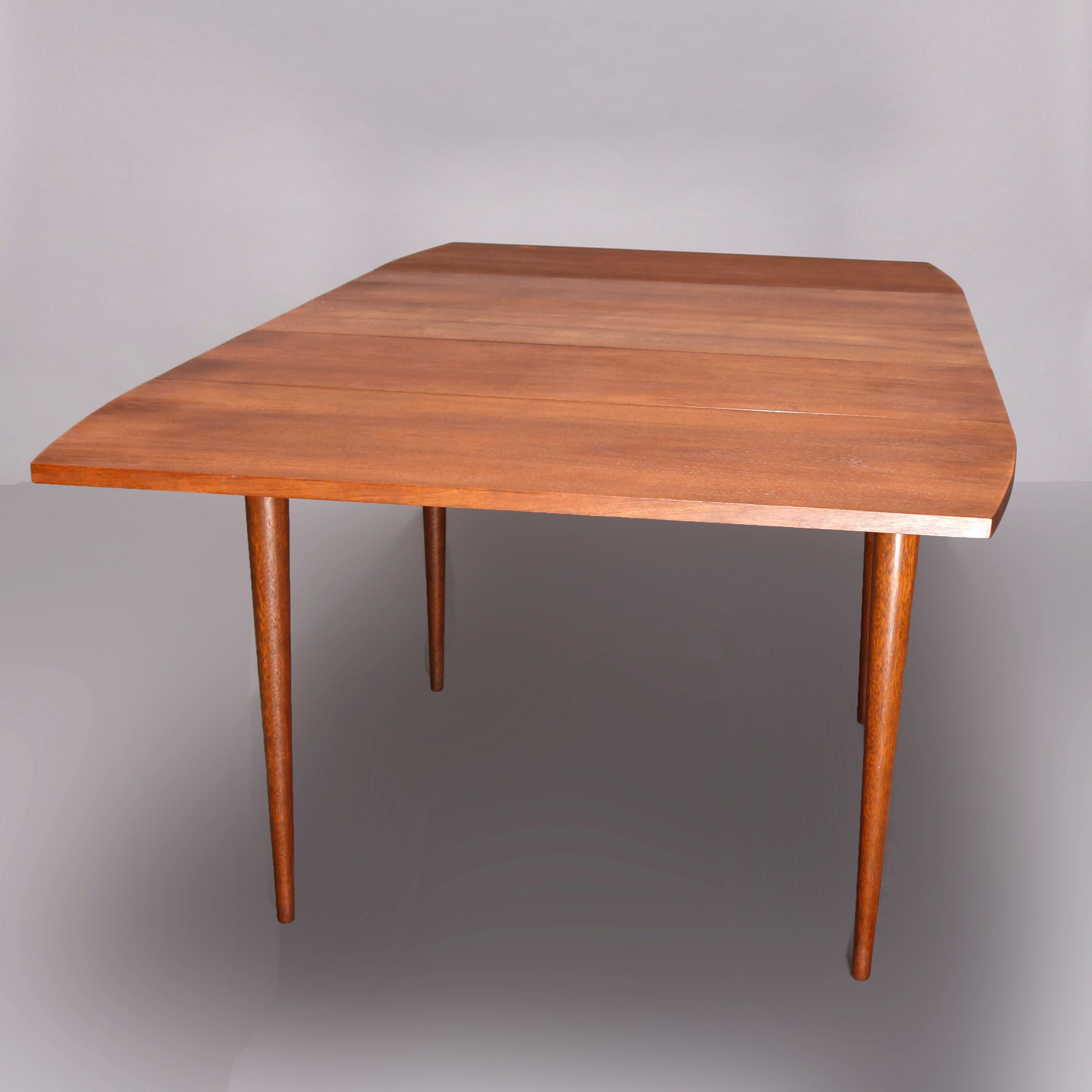 Midcentury Danish Modern Walnut Dining Table & Chairs by Broyhill, 20th Century 3