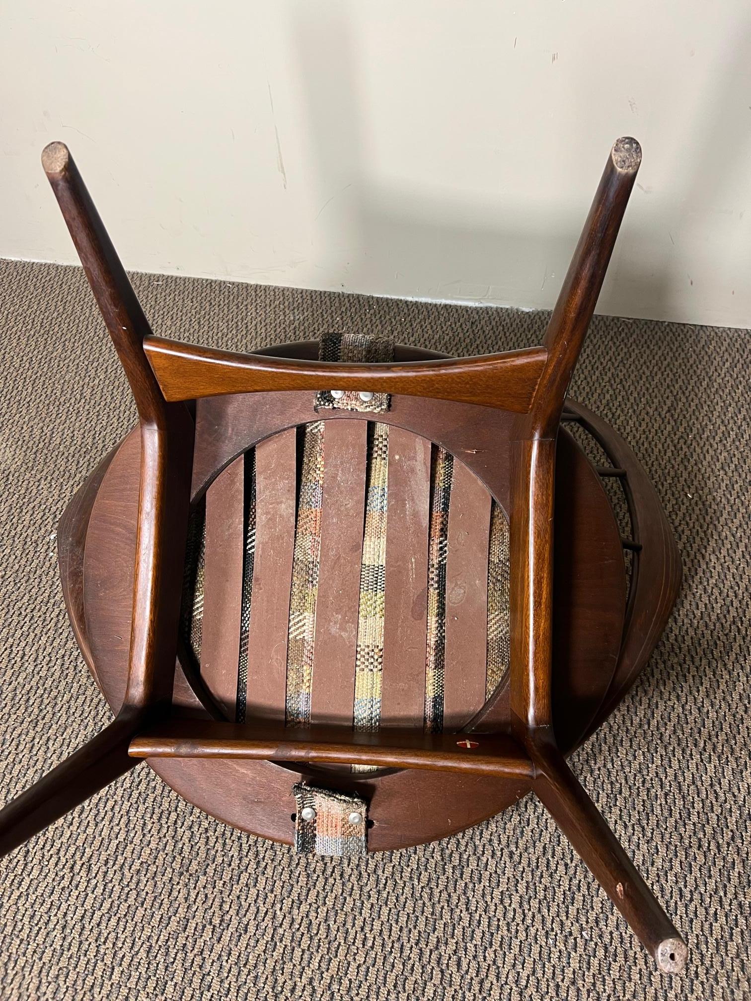 Mid Century Danish Modern Walnut Hoop Lounge Chair Kofod Larsen Peacock Chair 4