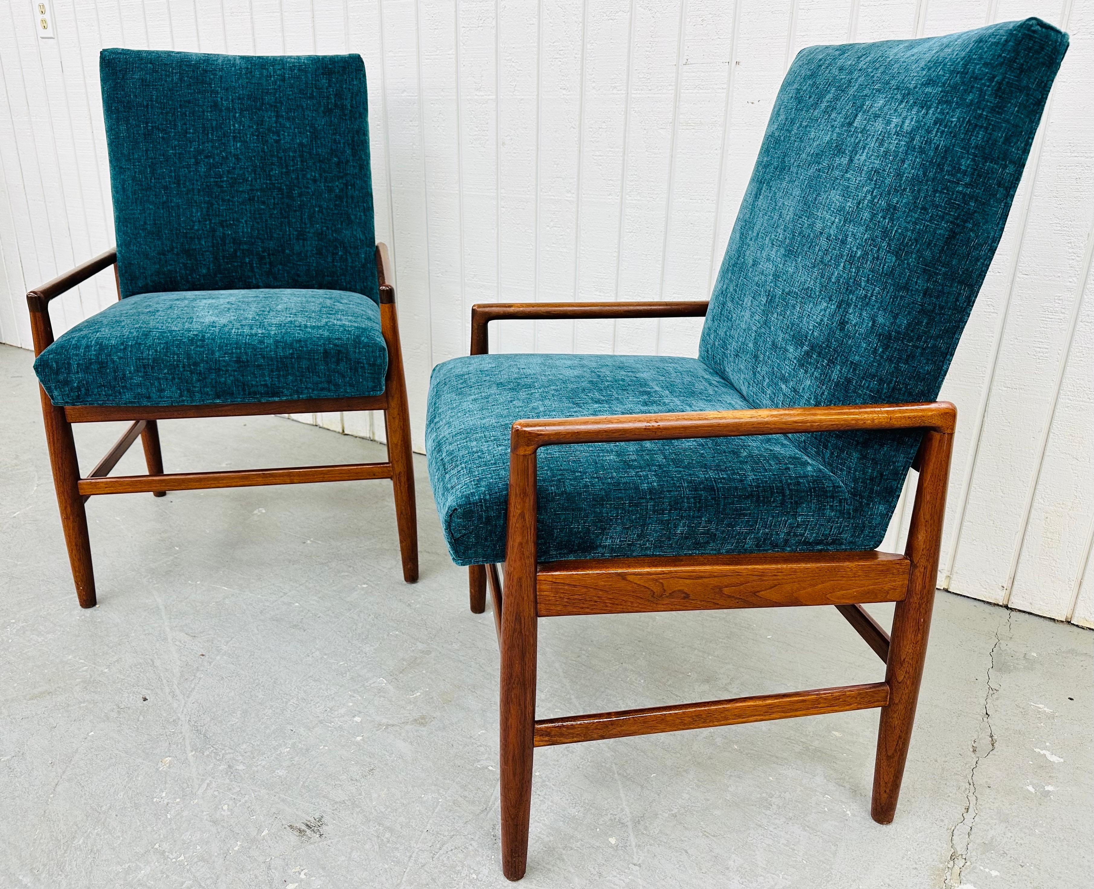 Mid-Century Modern Mid-Century Danish Modern Walnut Lounge Chairs - Set of 2 For Sale