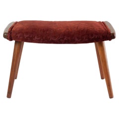 Mid Century Danish Modern Walnut Papa Chair Ottoman