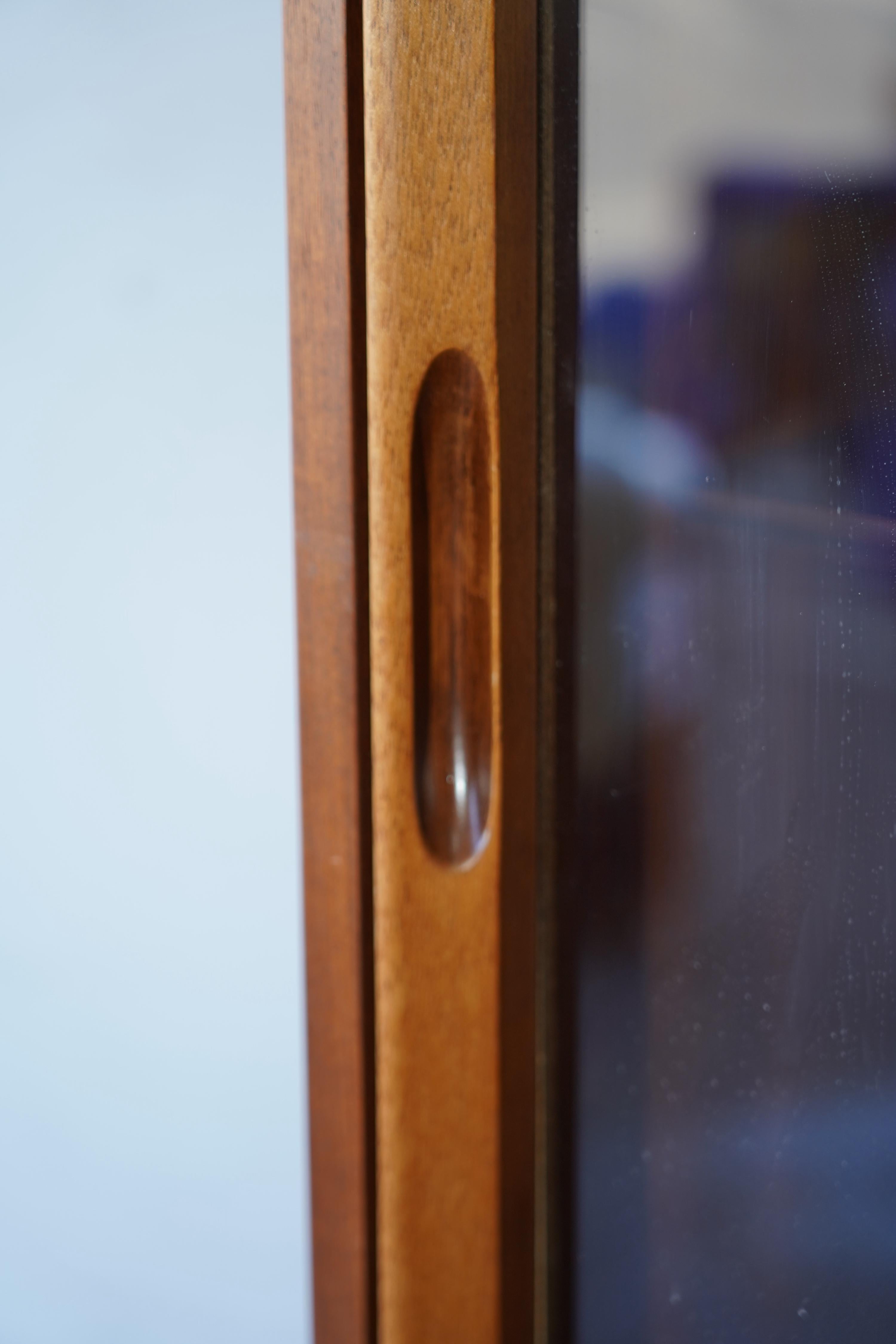 Mid-Century Danish Modern Walnut & Rosewood  Curio Display China Cabinet 9