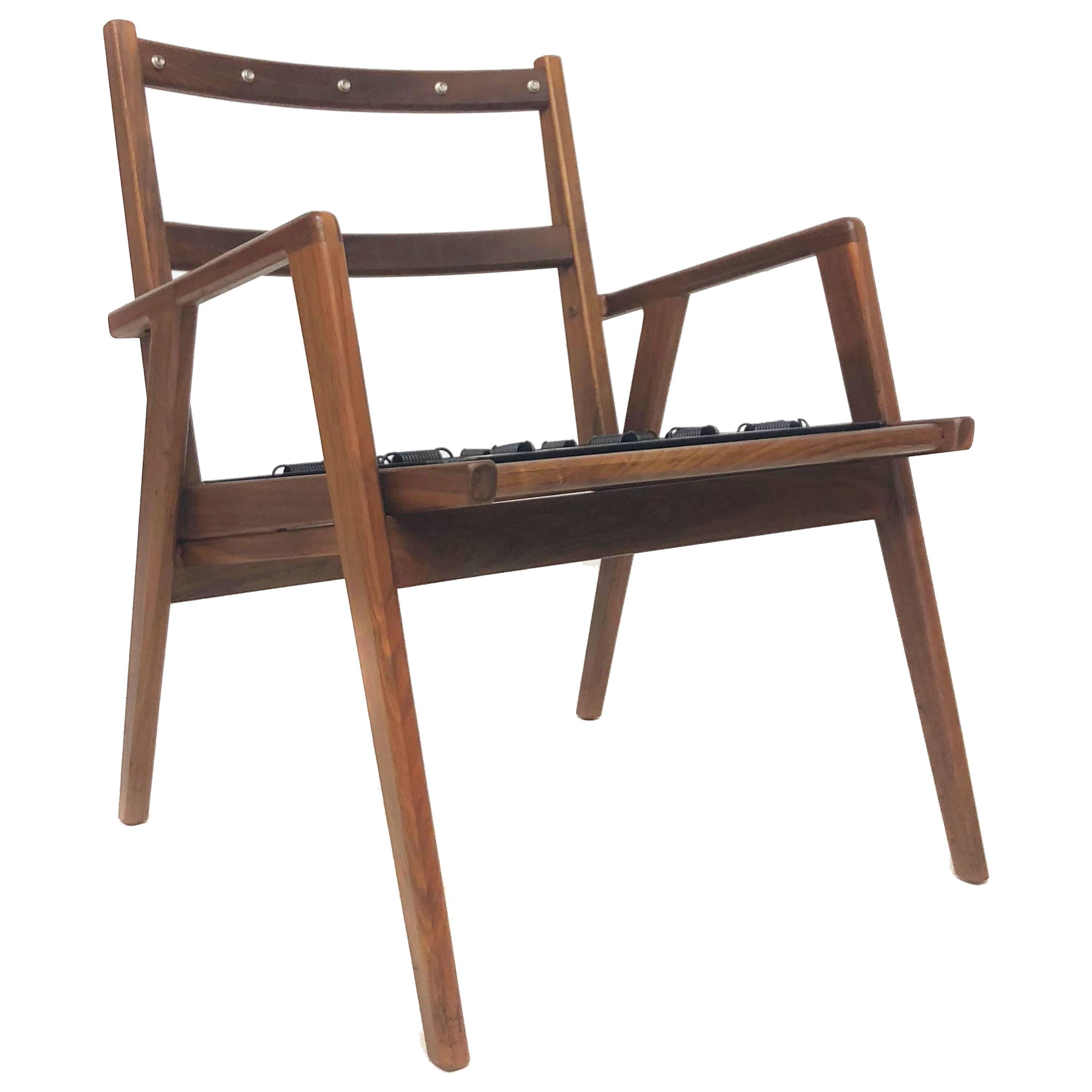 Mid-Century Danish Modern Walnut Side Chair by Mel Smilow For Sale
