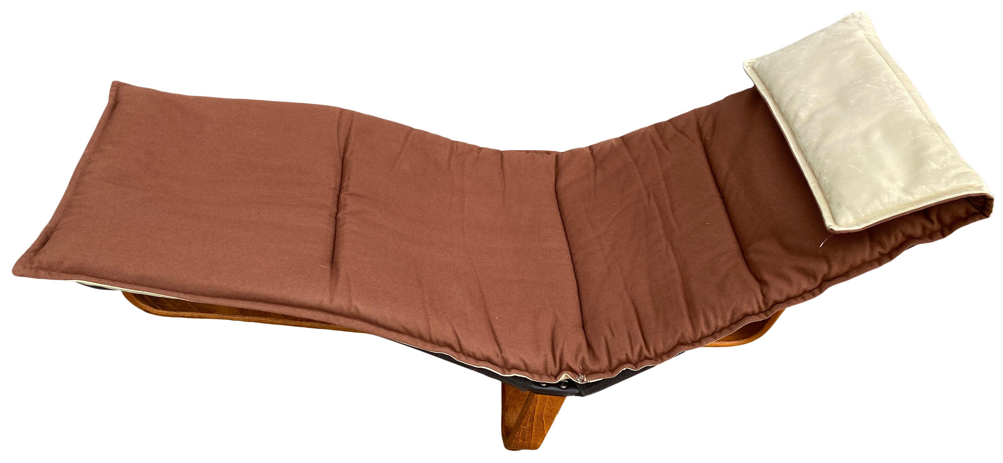 Midcentury Danish Modern Westnofa Leather Chaise Lounge Chair Ingmar Relling In Good Condition In BROOKLYN, NY