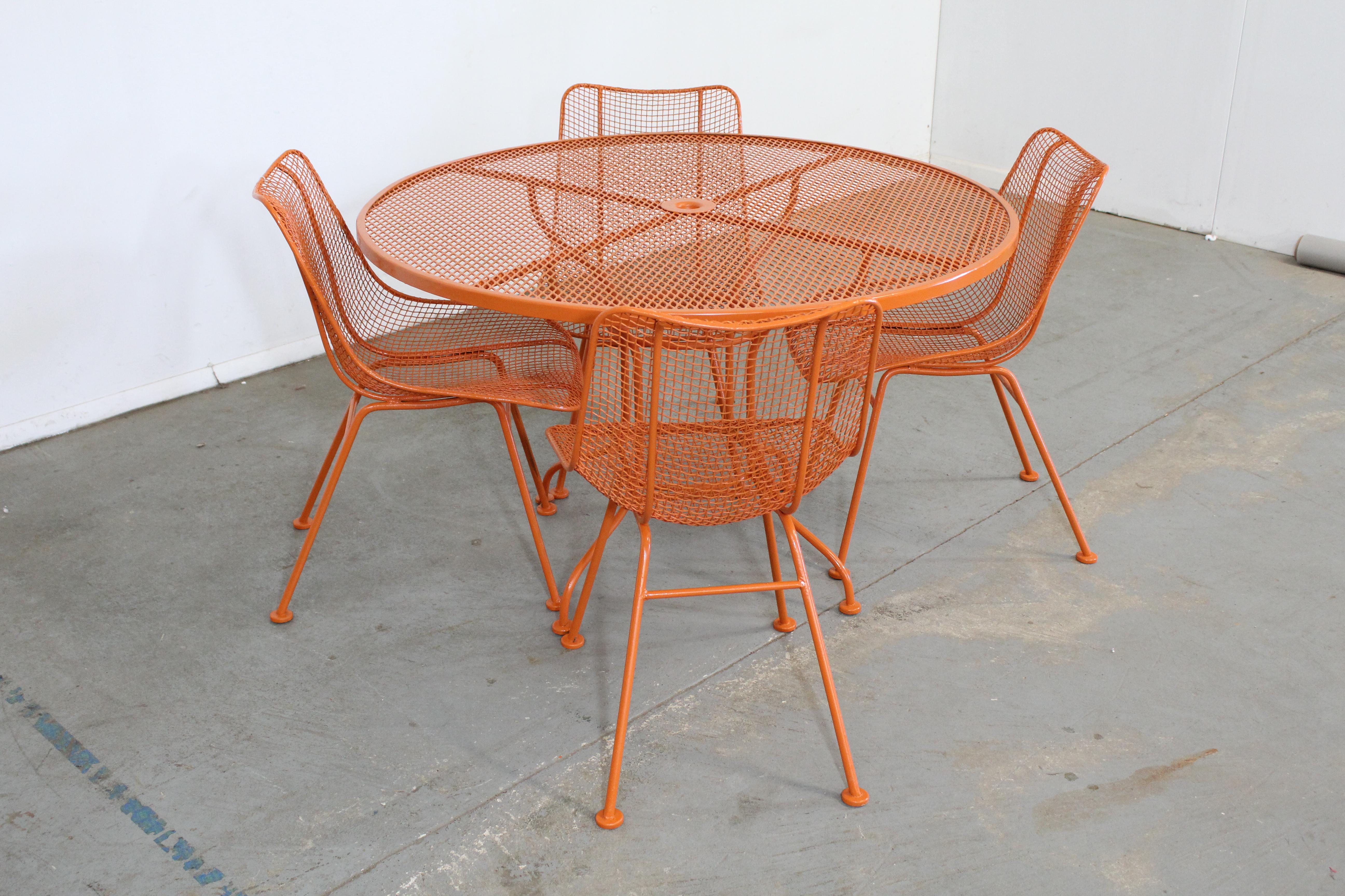 Mid-Century Modern Mid Century Danish Modern Woodard Sculptura Table and 4 Side Chairs