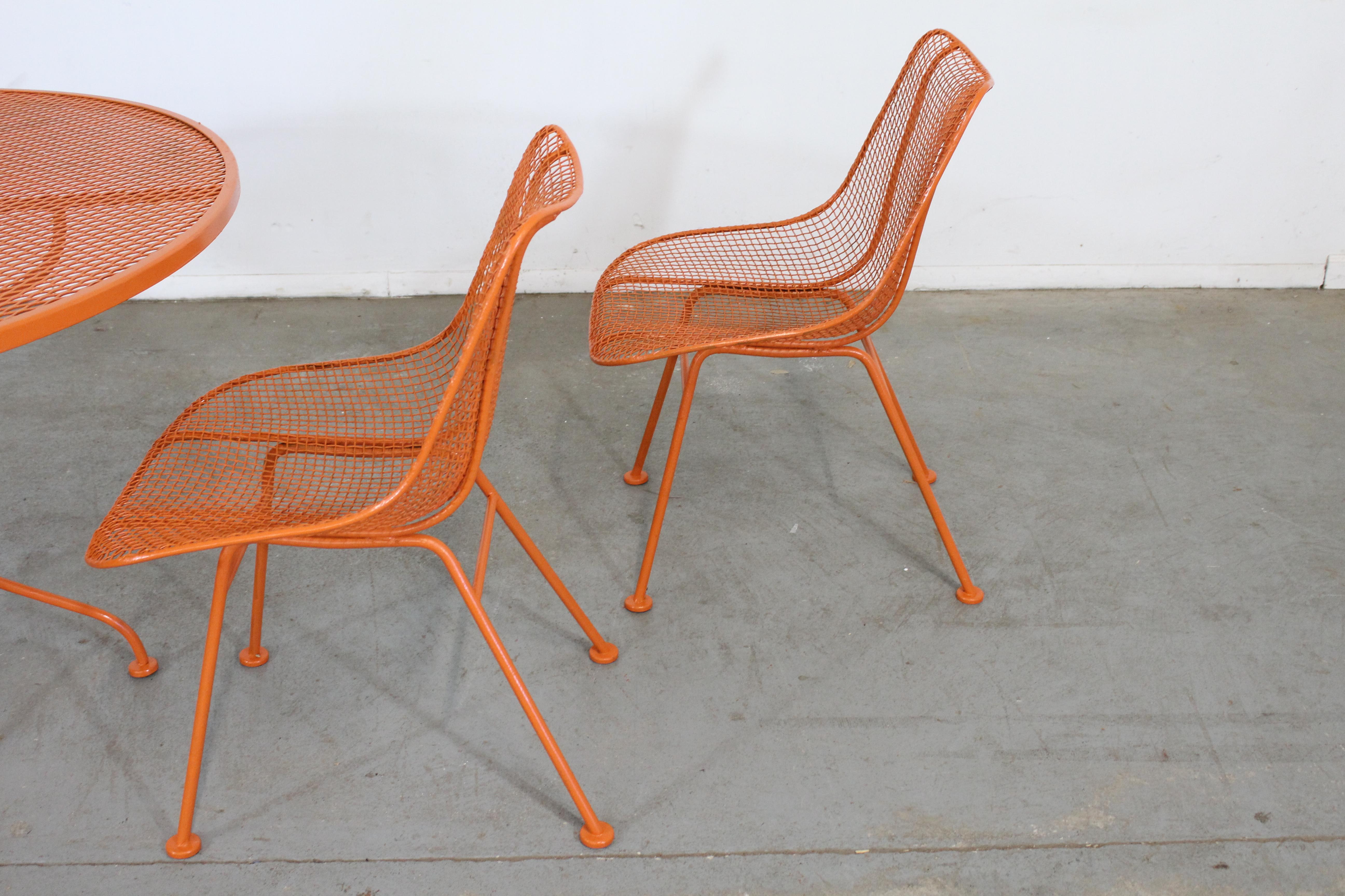 20th Century Mid Century Danish Modern Woodard Sculptura Table and 4 Side Chairs