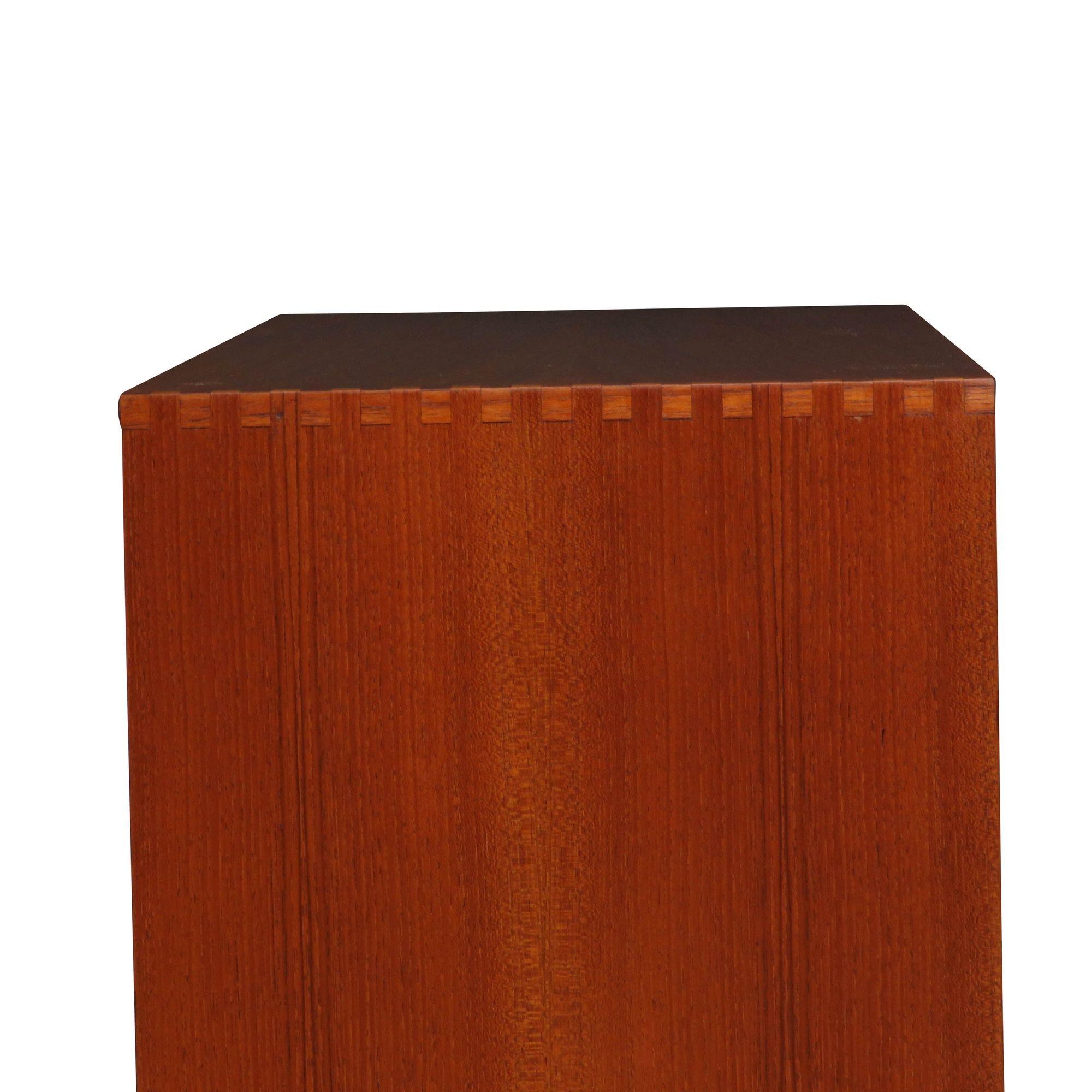 20th Century Midcentury Danish Narrow Teak Nightstand / Entryway Cabinet