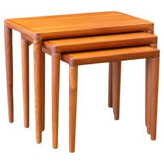 Mid-Century Danish Nesting Tables in teak H.W Klein for Bramin, 1960s, Set of 3