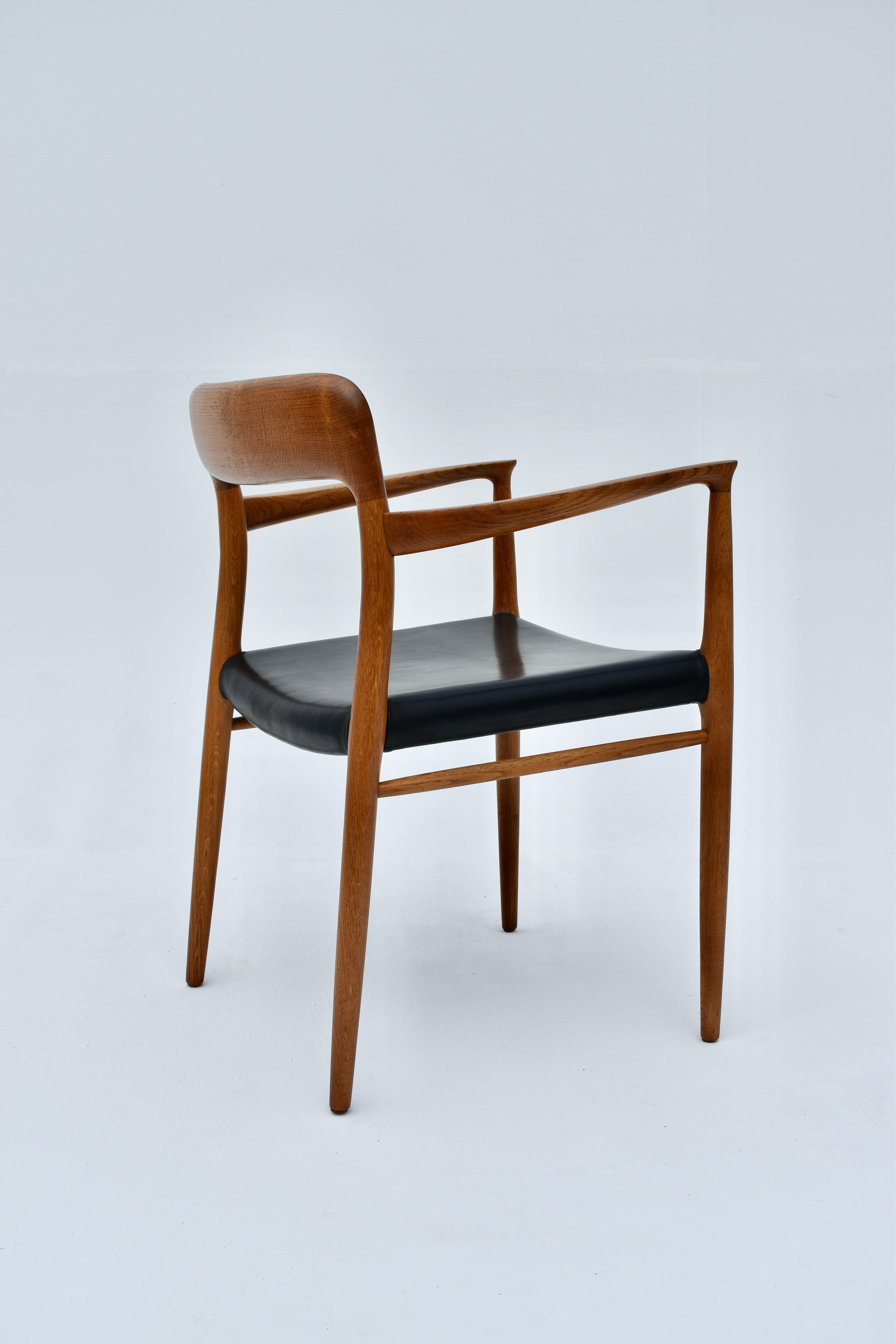 Mid-Century Danish Niels Moller Model 56 Oak Armchair for JL Mollers Mobelfabrik For Sale 7