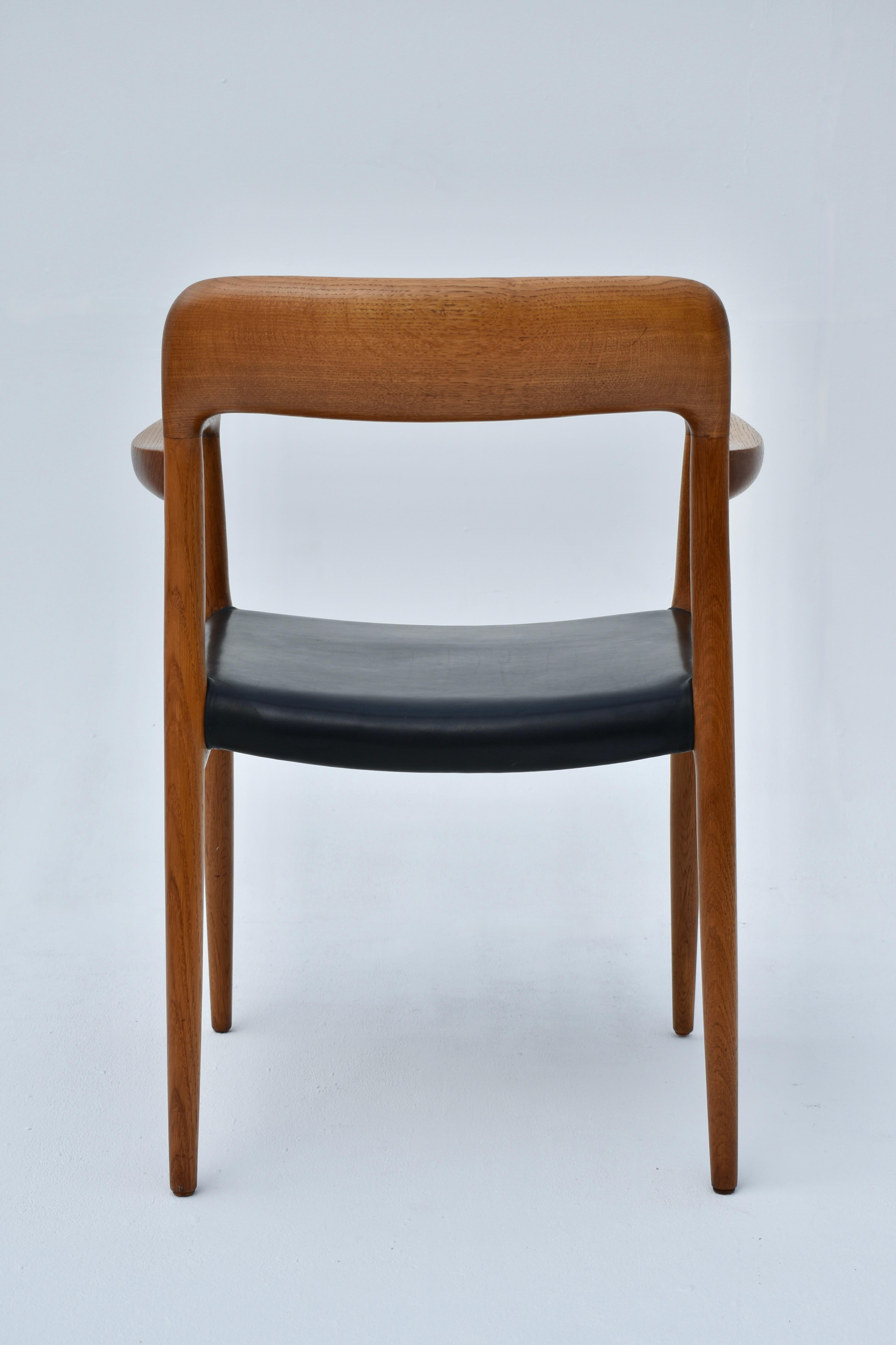 Mid-Century Danish Niels Moller Model 56 Oak Armchair for JL Mollers Mobelfabrik For Sale 3