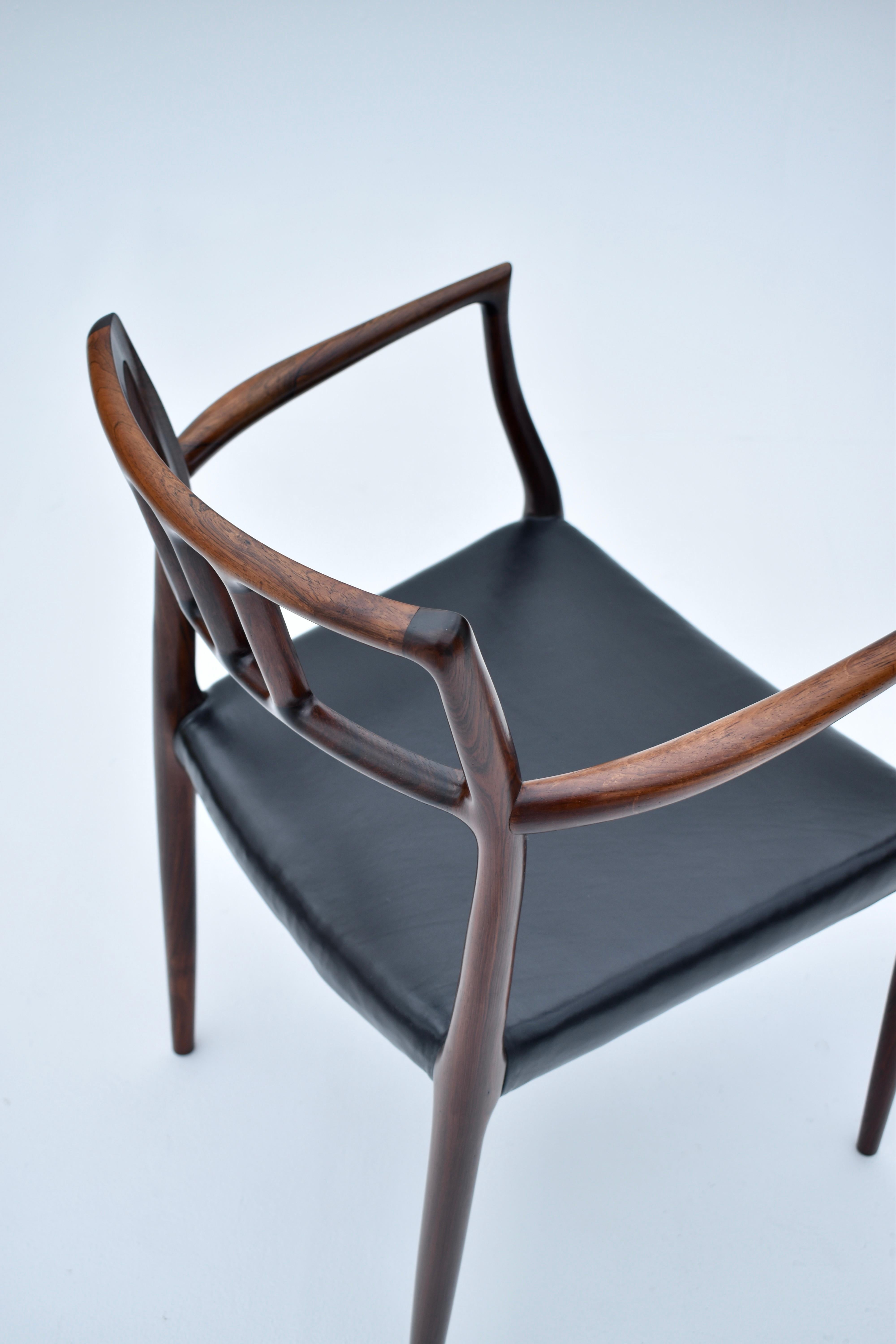 Mid Century Danish Niels Otto Moller Model 64 Rosewood Chair 5