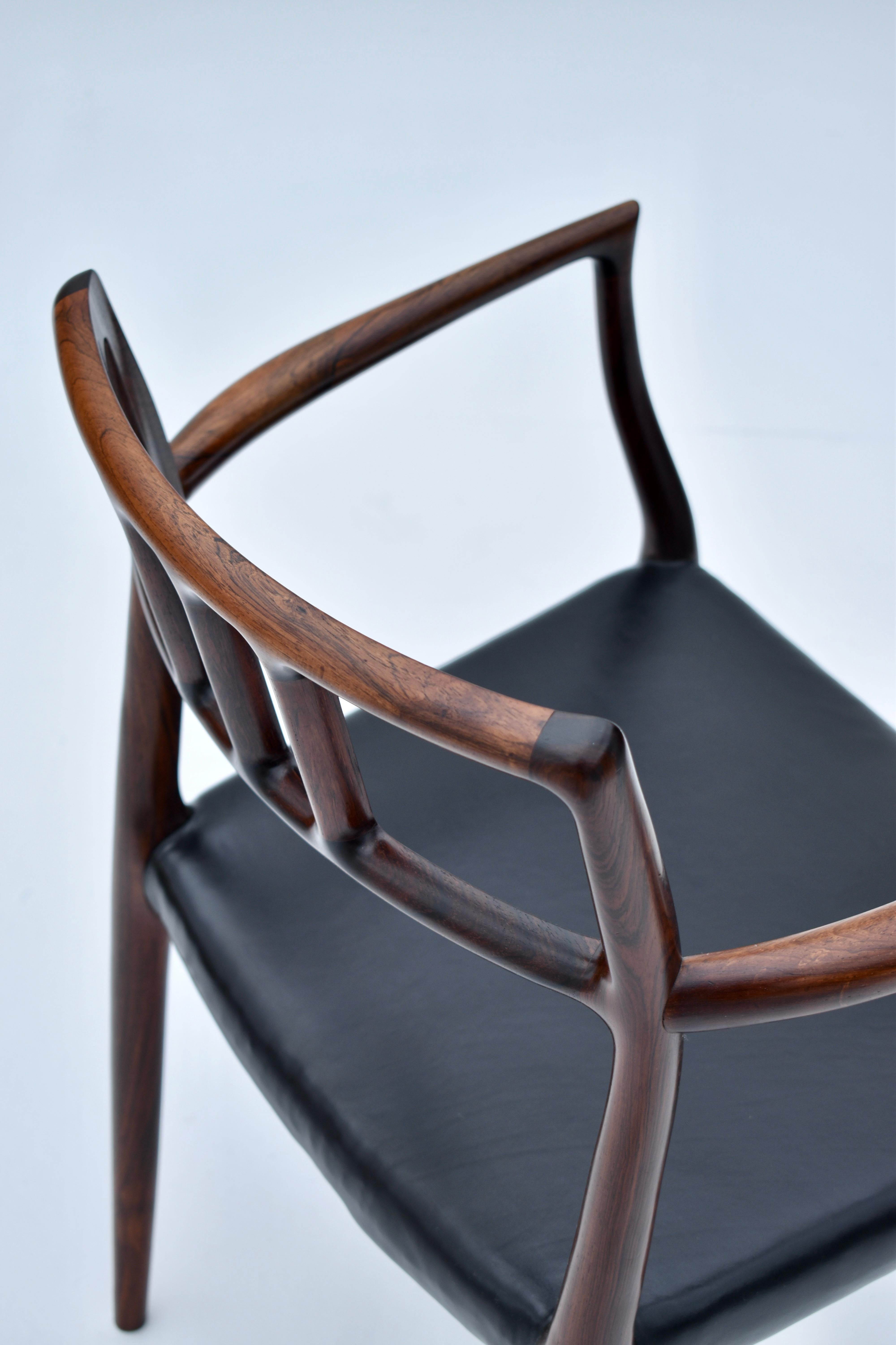 Mid Century Danish Niels Otto Moller Model 64 Rosewood Chair 6