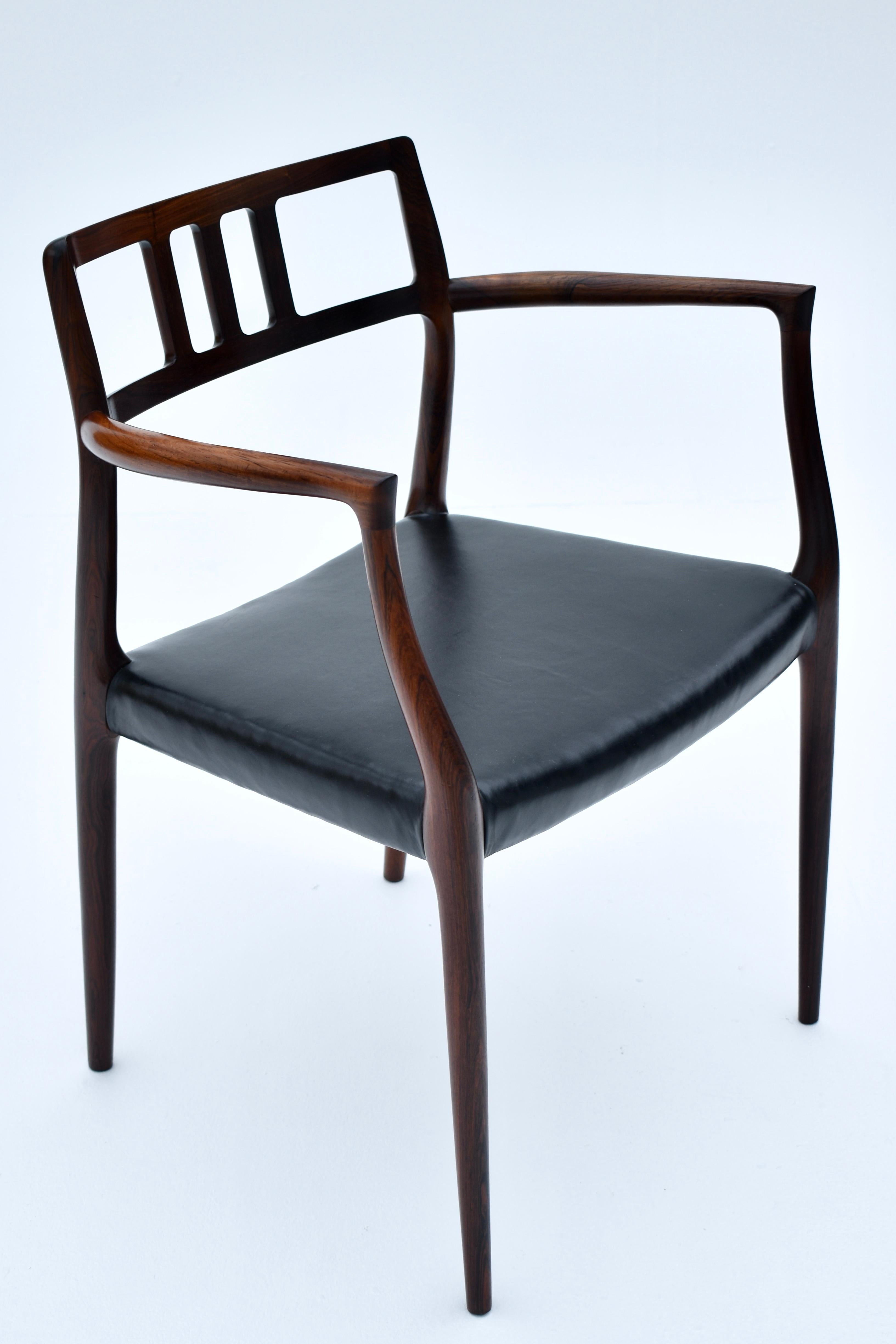 Mid Century Danish Niels Otto Moller Model 64 Rosewood Chair 8