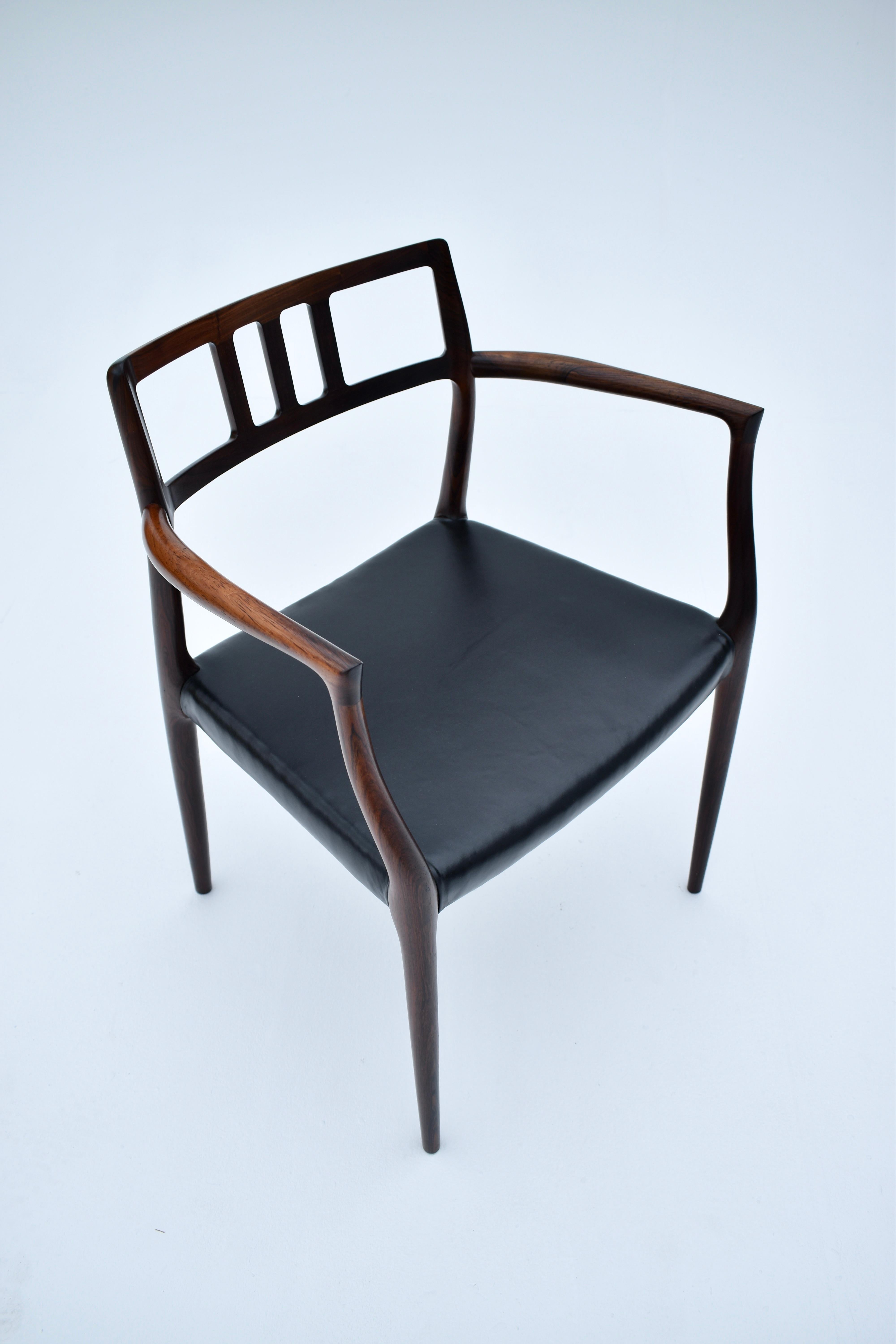 Mid Century Danish Niels Otto Moller Model 64 Rosewood Chair 9
