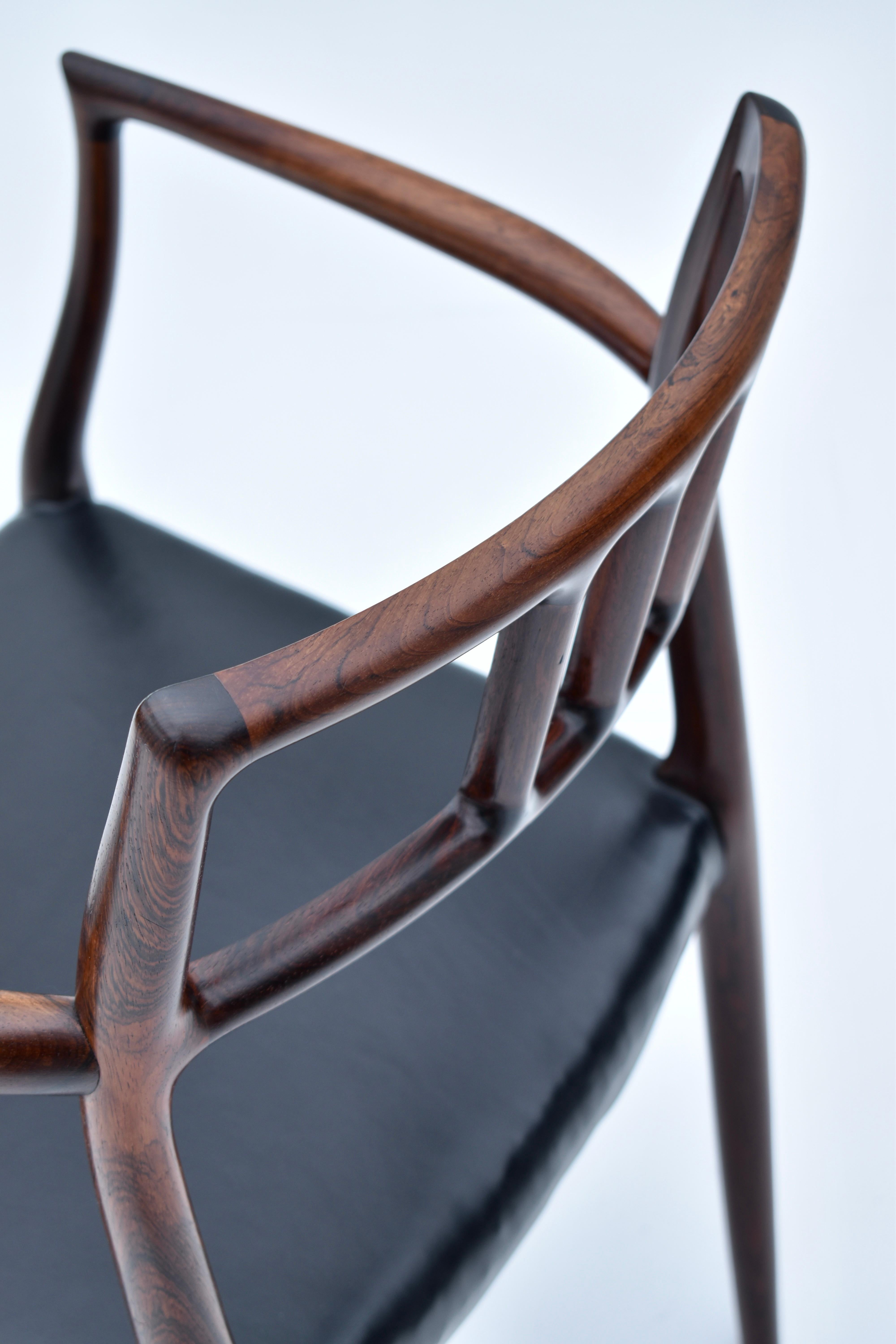 Mid Century Danish Niels Otto Moller Model 64 Rosewood Chair 2
