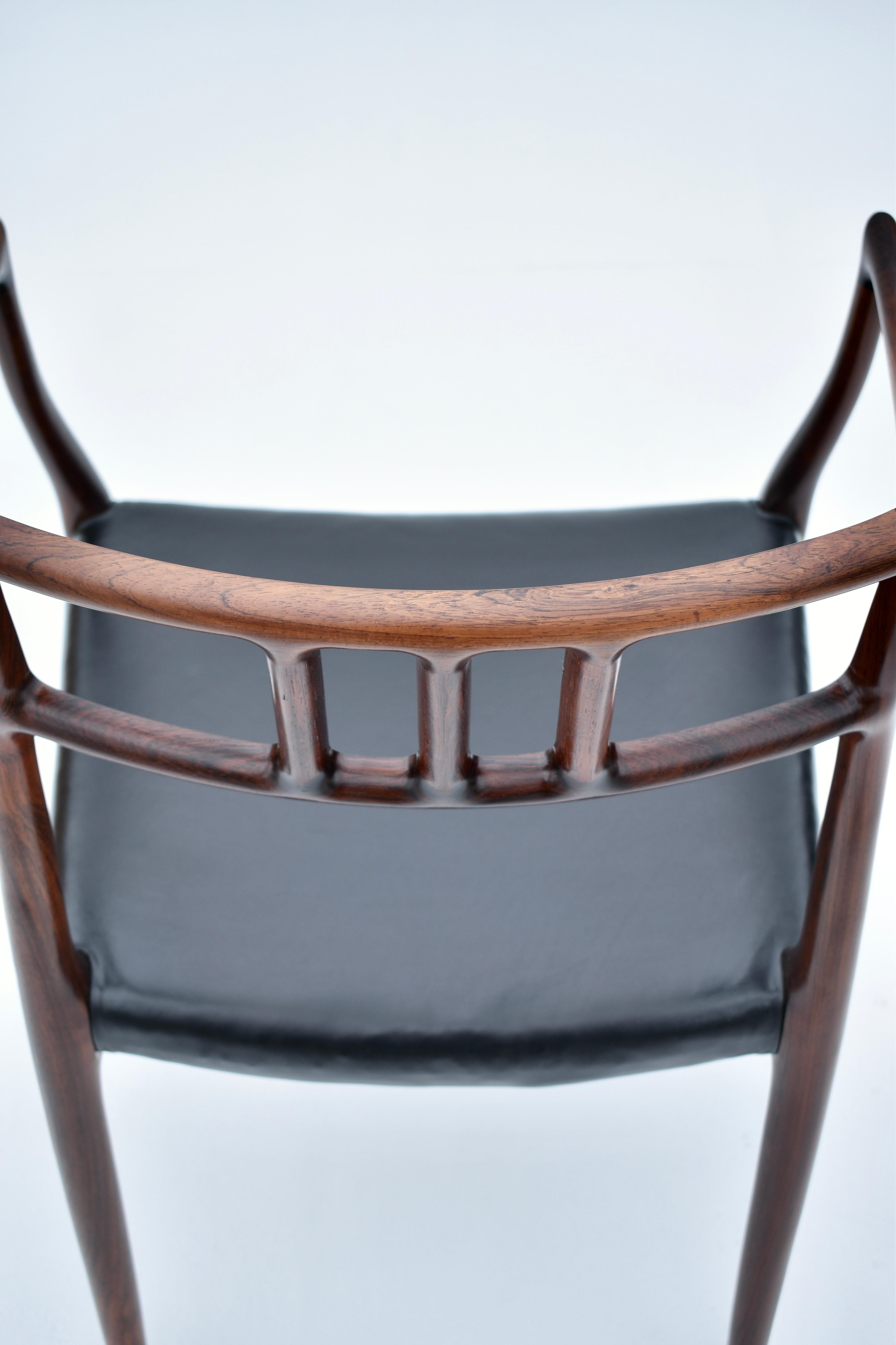 Mid Century Danish Niels Otto Moller Model 64 Rosewood Chair 3