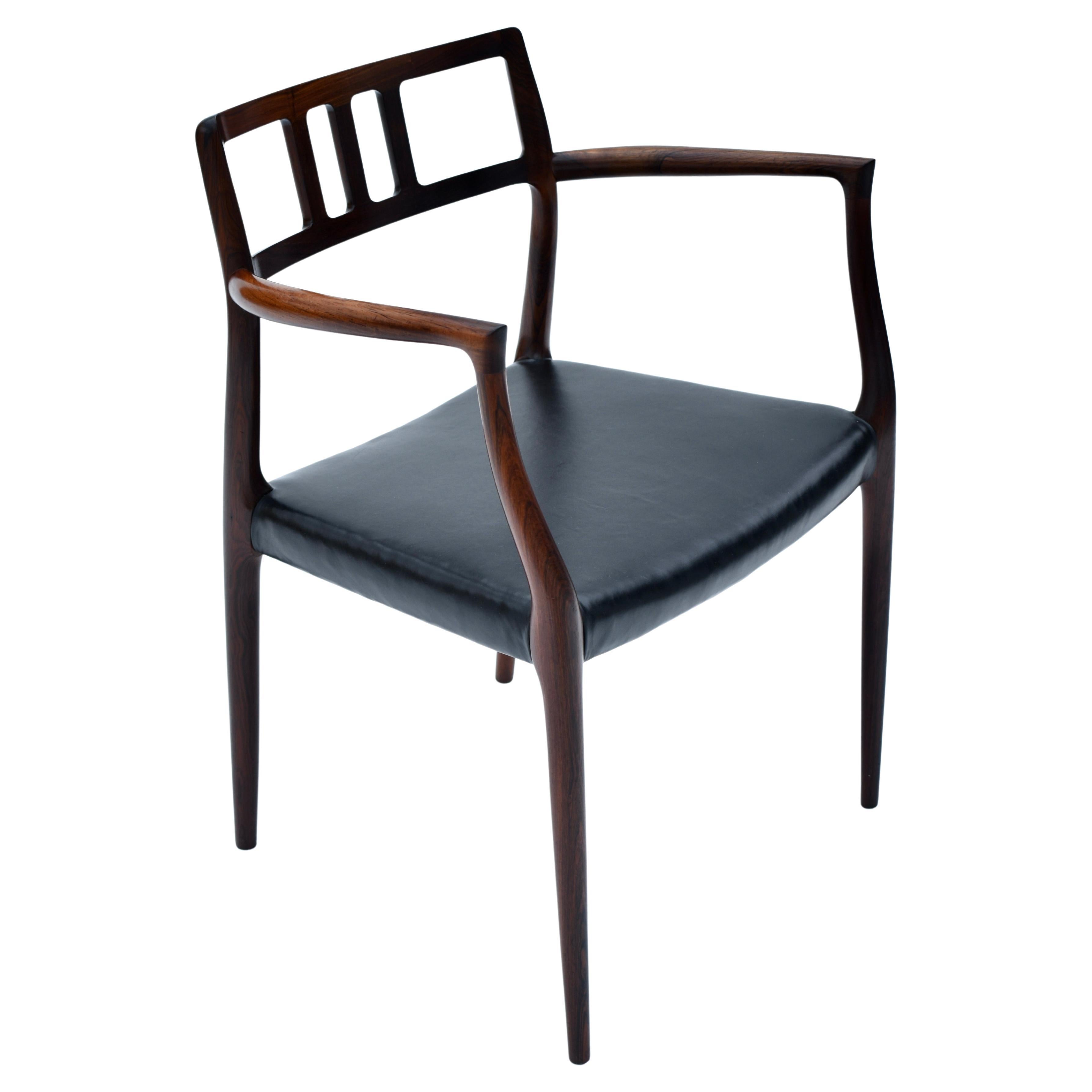 Mid Century Danish Niels Otto Moller Model 64 Rosewood Chair