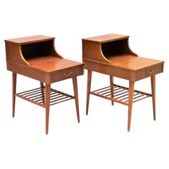 Mid-Century Danish Nightstands  Mahogany (pair)