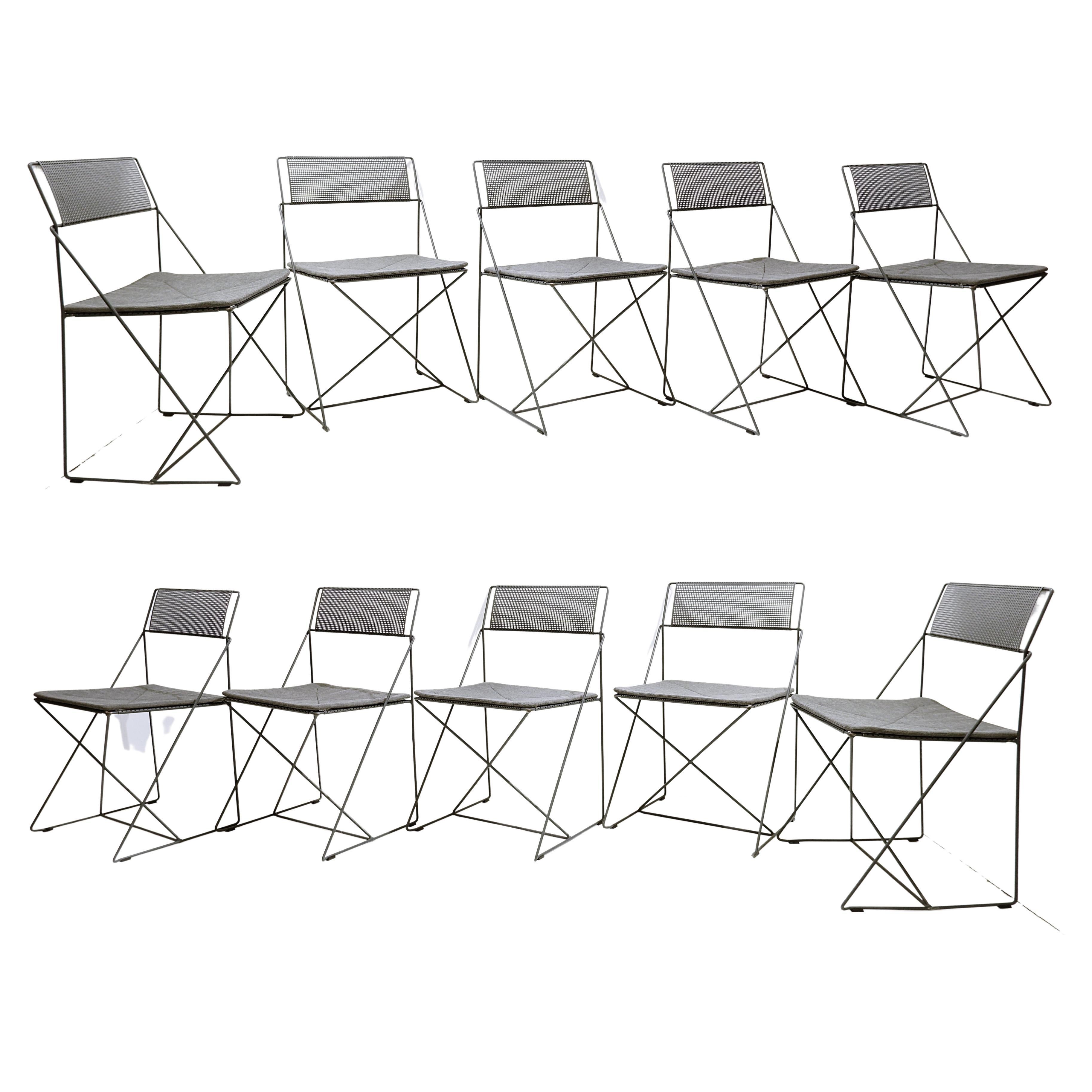 Mid Century Danish "Nuova X Line Omli" Chairs by Niels Jørgen Haugesen for Hybod