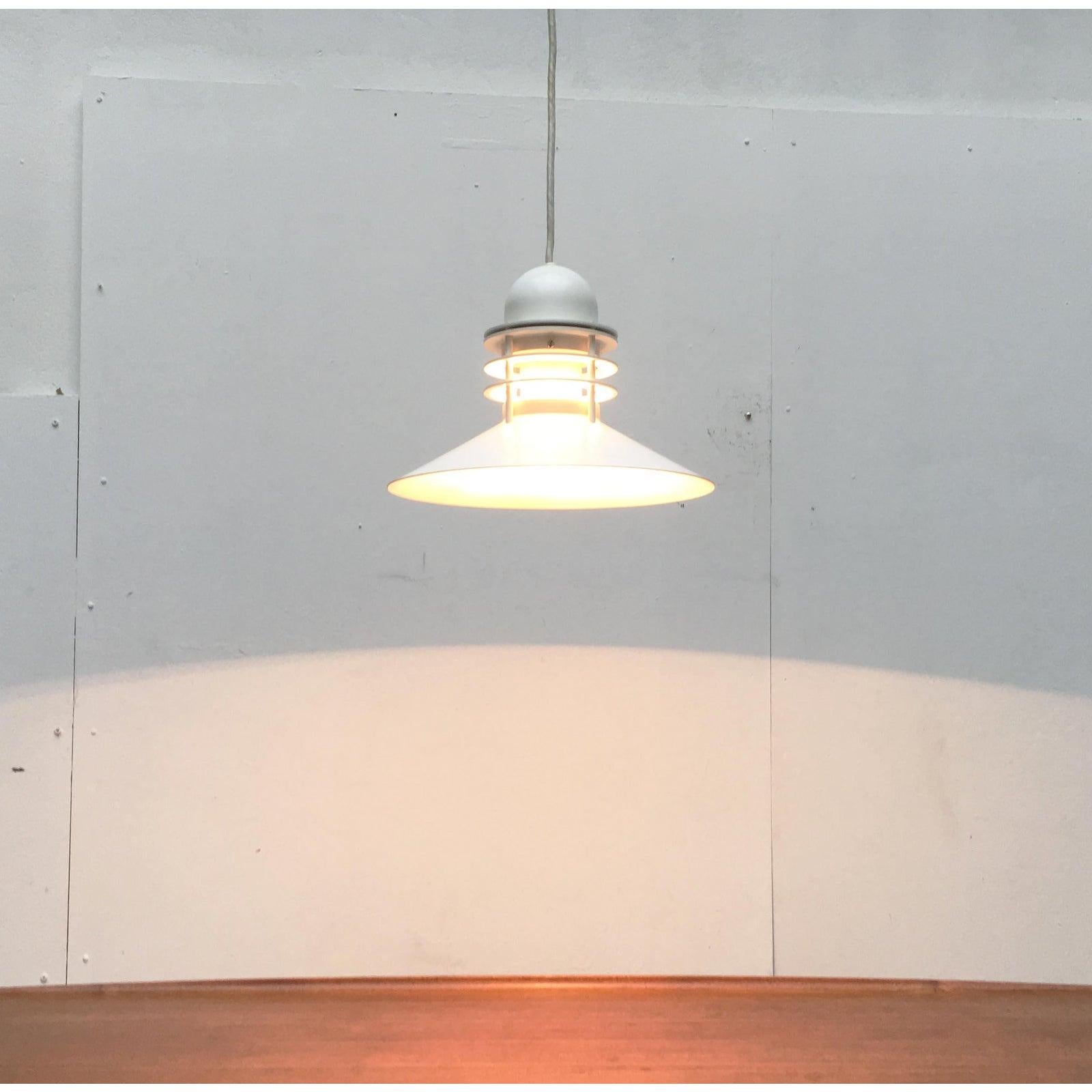 Metal Mid-Century Danish Nyhavn Pendant Lamp by Alfred Homann and Ole v. Kjær, 1970s For Sale