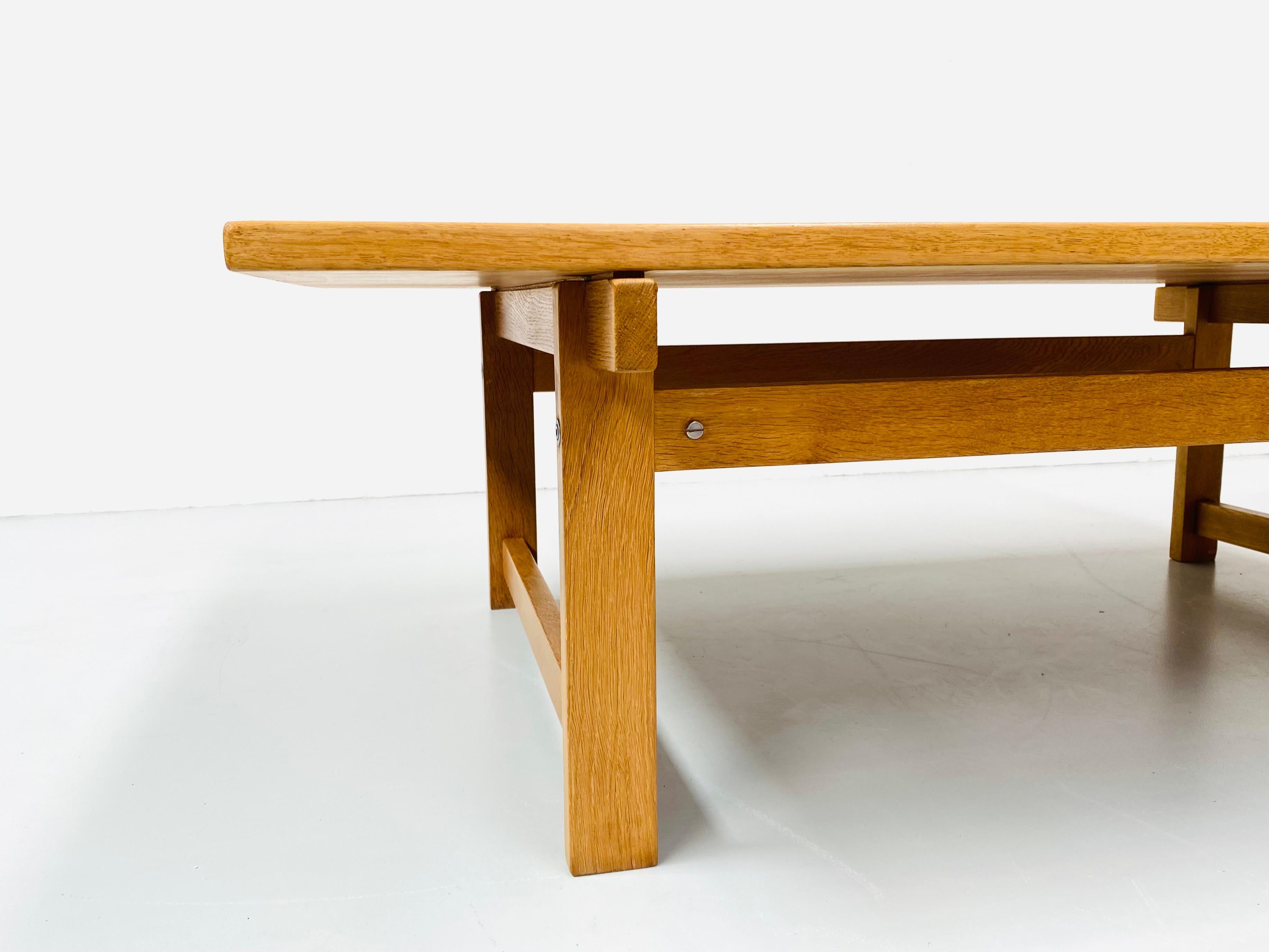 Vintage Danish Oak Japandi Style Coffeetable by Hans J. Wegner for Andreas Tuck For Sale 2