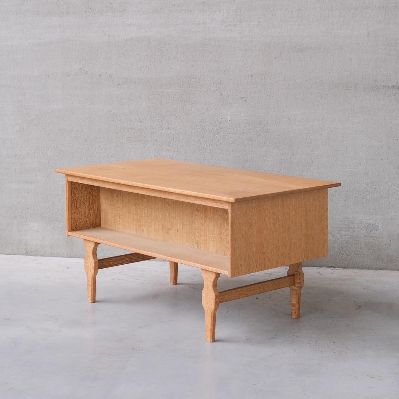 Mid-Century Danish Oak Desk attr. to Henning Kjaernulf For Sale 9