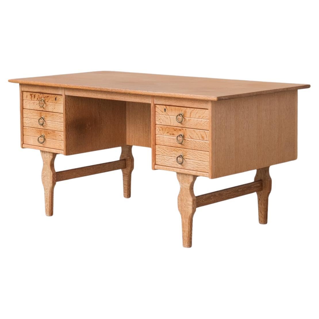 Mid-Century Danish Oak Desk attr. to Henning Kjaernulf For Sale