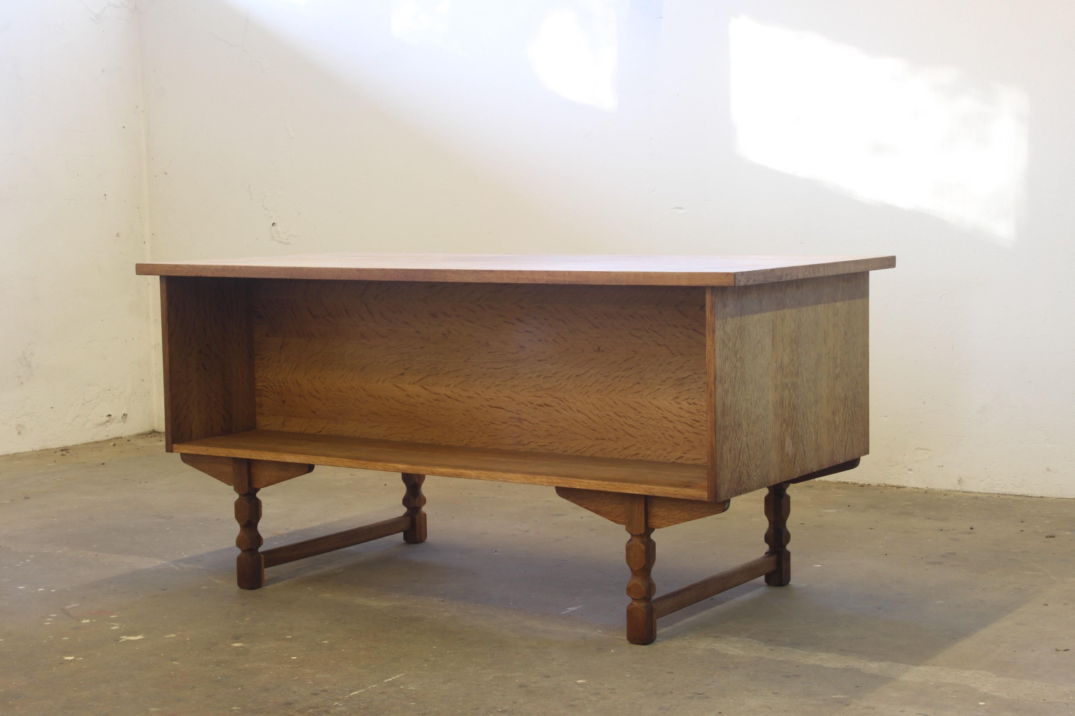 Mid-Century Danish Oak Desk attributed to Henning Kjaernulf, 1960s 11