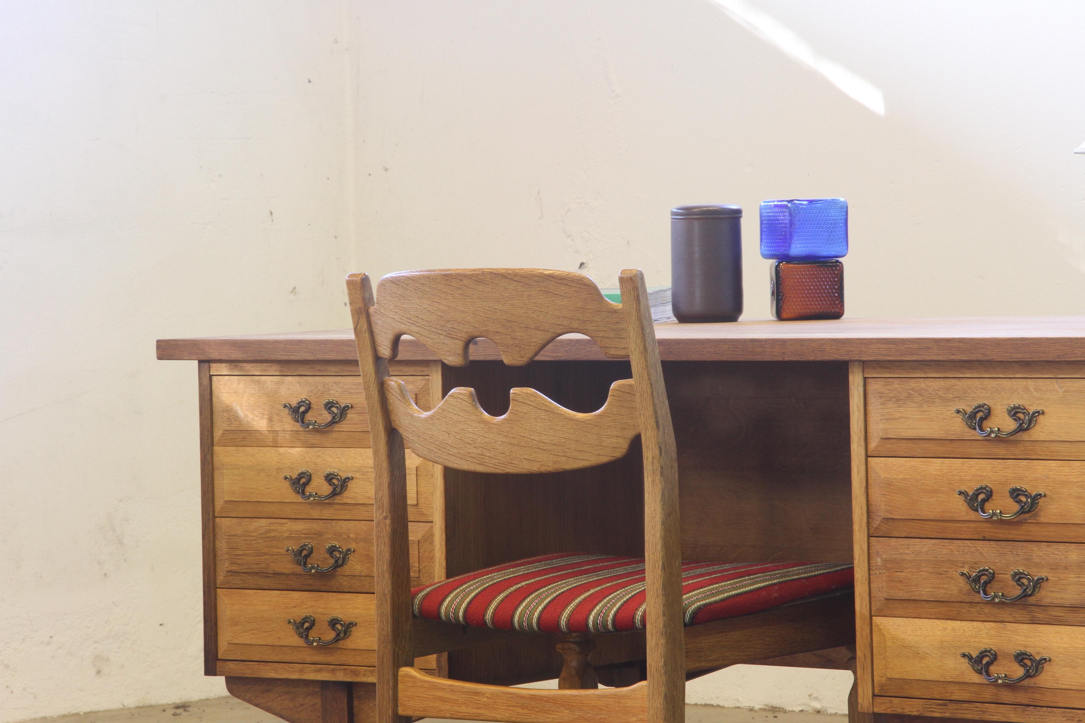 Mid-Century Modern Mid-Century Danish Oak Desk attributed to Henning Kjaernulf, 1960s