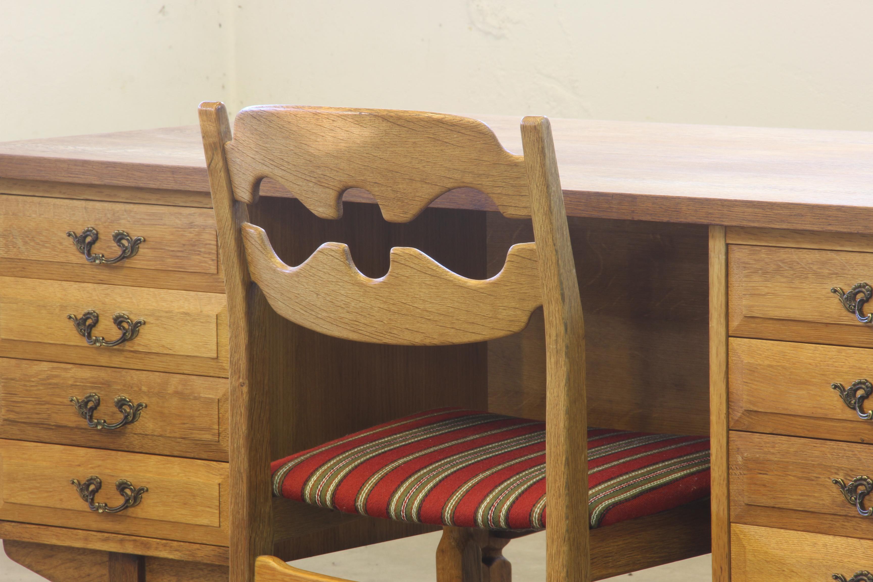 Mid-Century Danish Oak Desk attributed to Henning Kjaernulf, 1960s 2