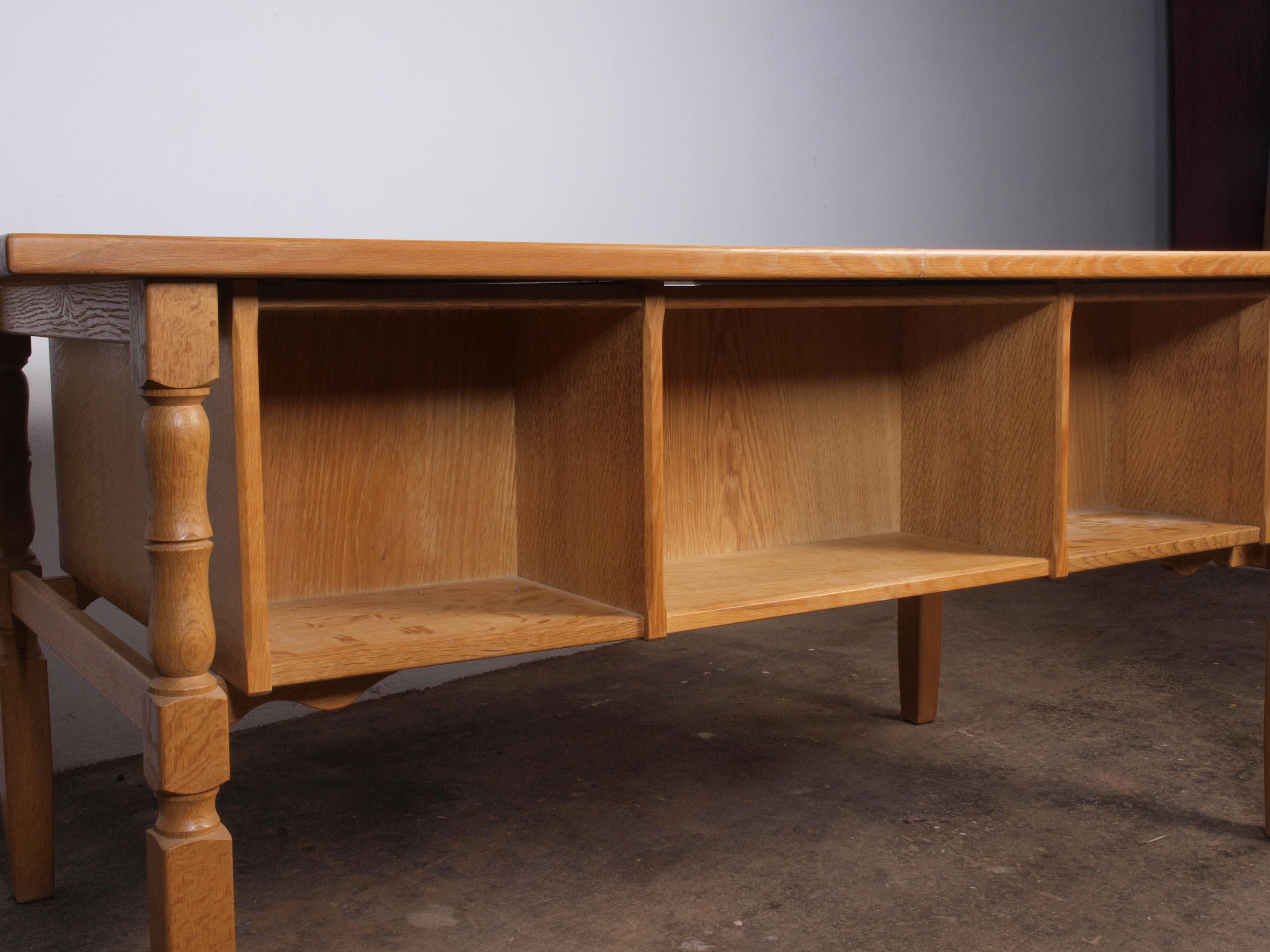 Mid-Century Danish Oak Desk attributed to Henning Kjaernulf For Sale 10