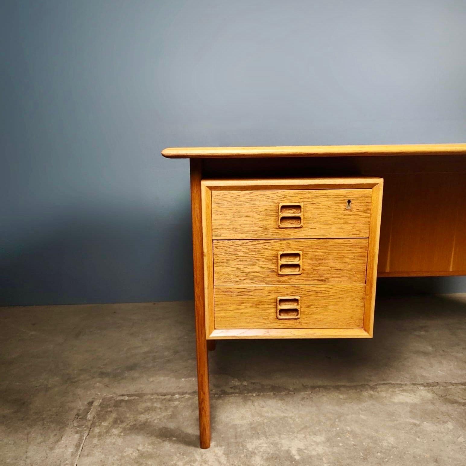 Mid Century Danish Oak Desk By Arne Vodder For Sibast Vintage Retro MCM 3
