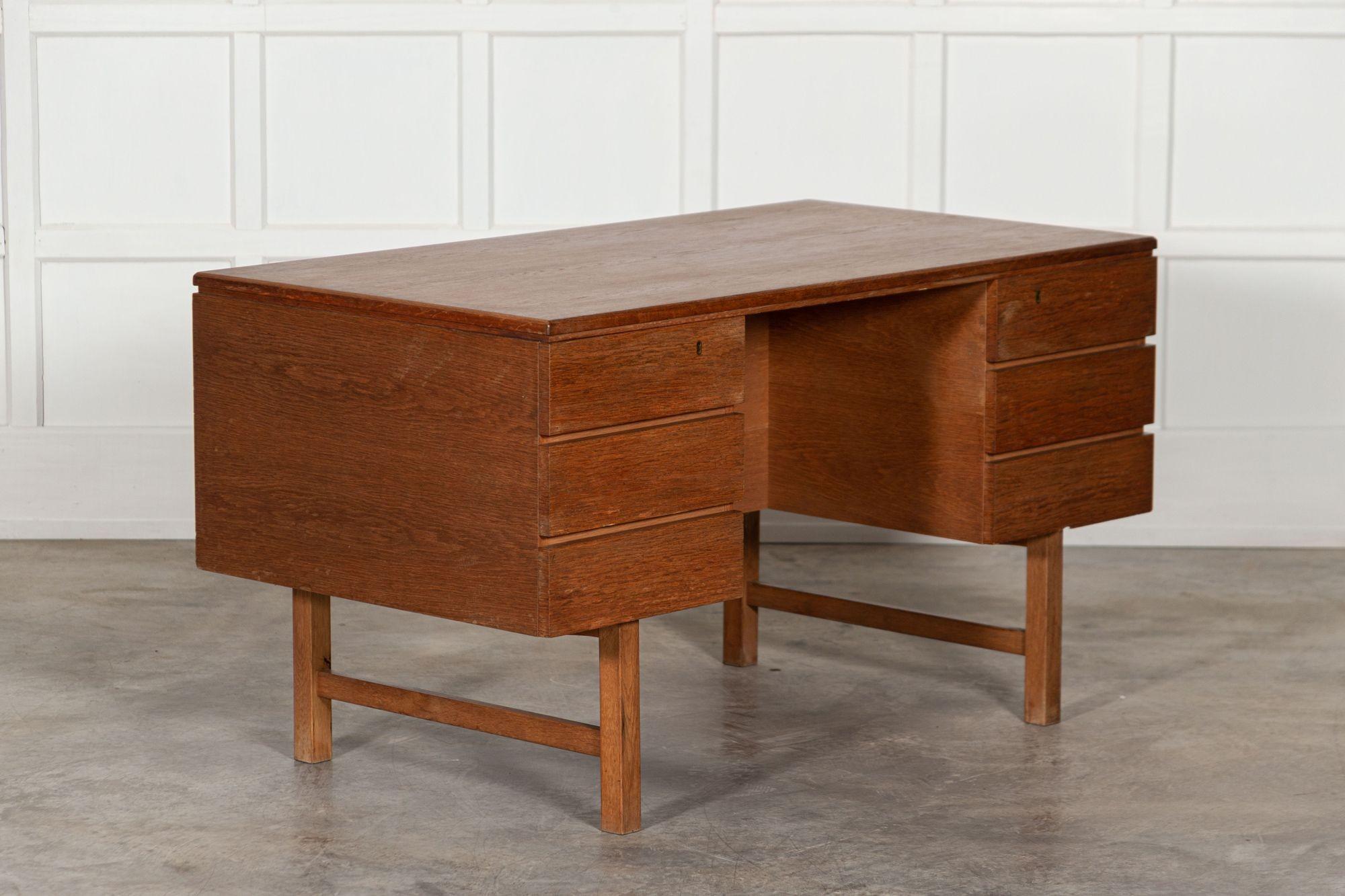 20th Century Mid-Century Danish Oak Desk For Sale