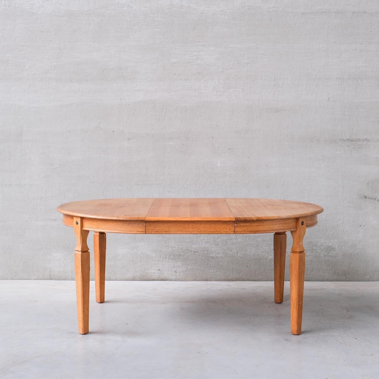 Mid-Century Danish Oak Dining Table attr. to Henning Kjaernulf For Sale 6