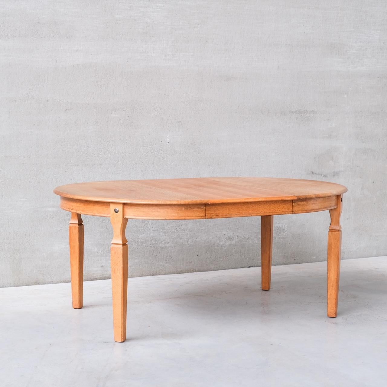 Mid-Century Danish Oak Dining Table attr. to Henning Kjaernulf For Sale 7