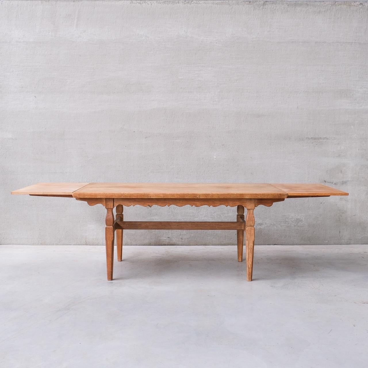 Mid-Century Danish Oak Dining Table attr. to Henning Kjaernulf 8