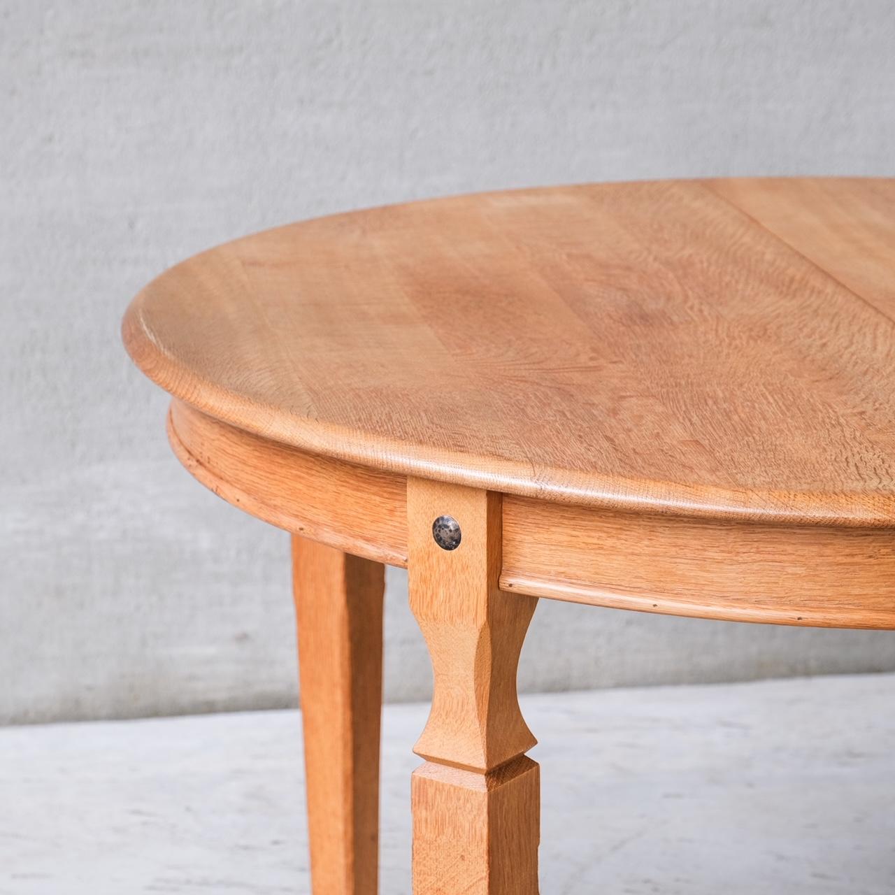 Mid-20th Century Mid-Century Danish Oak Dining Table attr. to Henning Kjaernulf For Sale