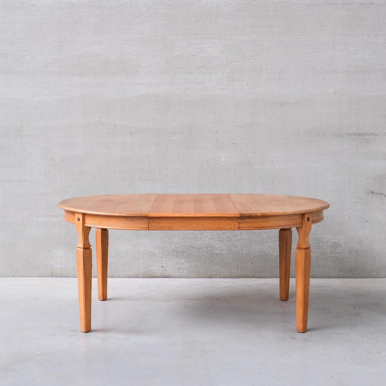 Mid-Century Danish Oak Dining Table attr. to Henning Kjaernulf For Sale 5