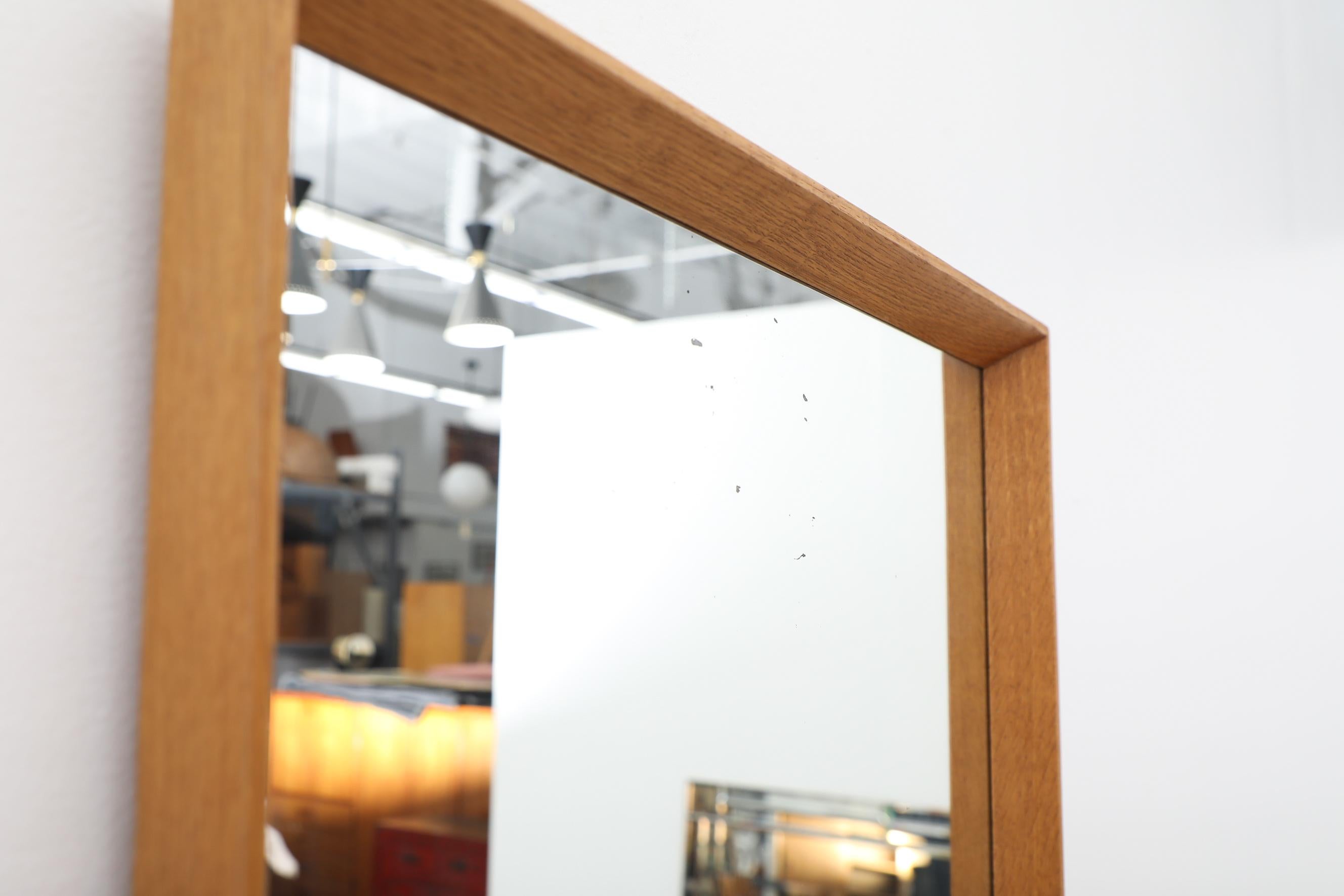 Midcentury Danish Oak Mirror Attributed to Aksel Kjersgaard 7